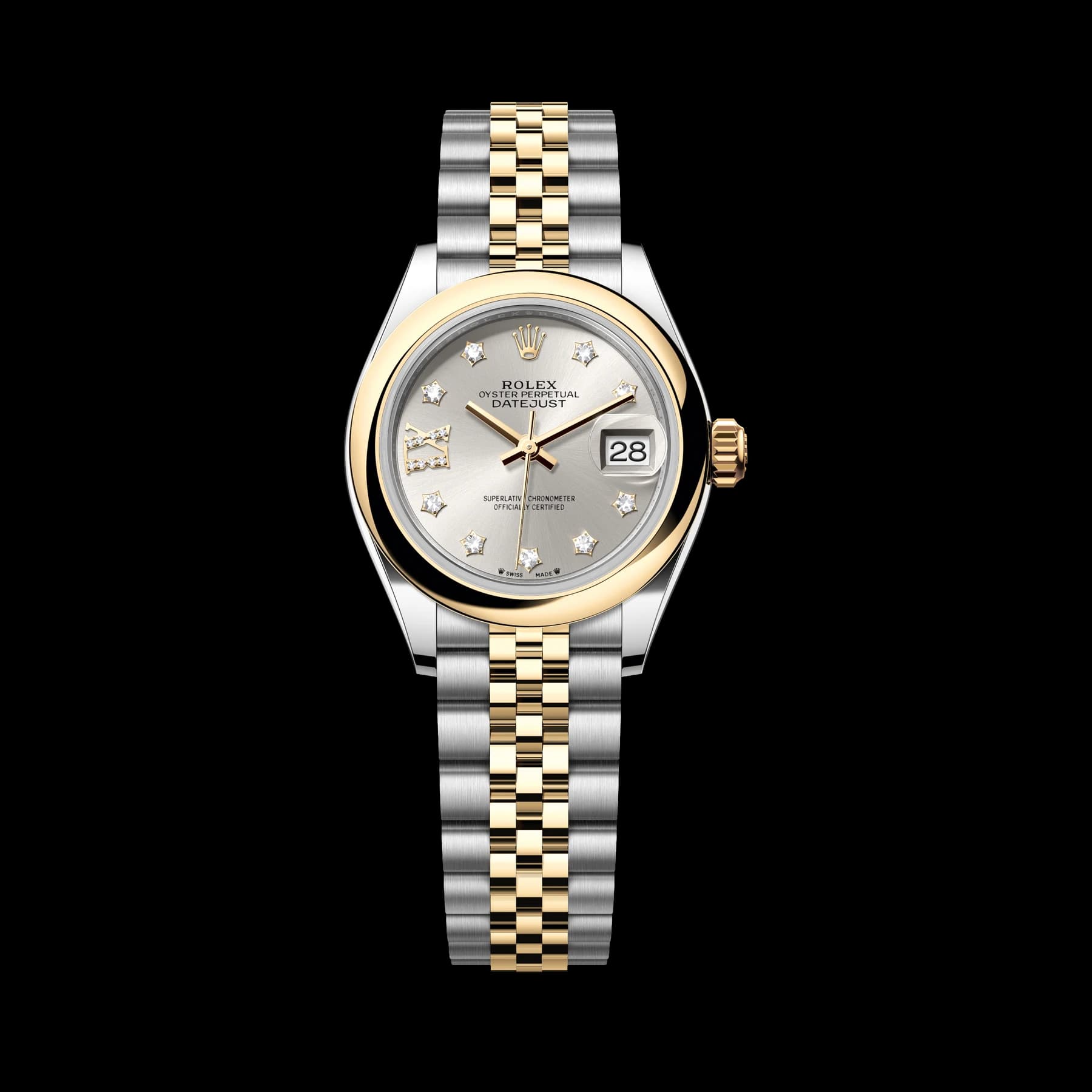 Rolex Lady-Datejust watch: Oystersteel and yellow gold - m279163-0003