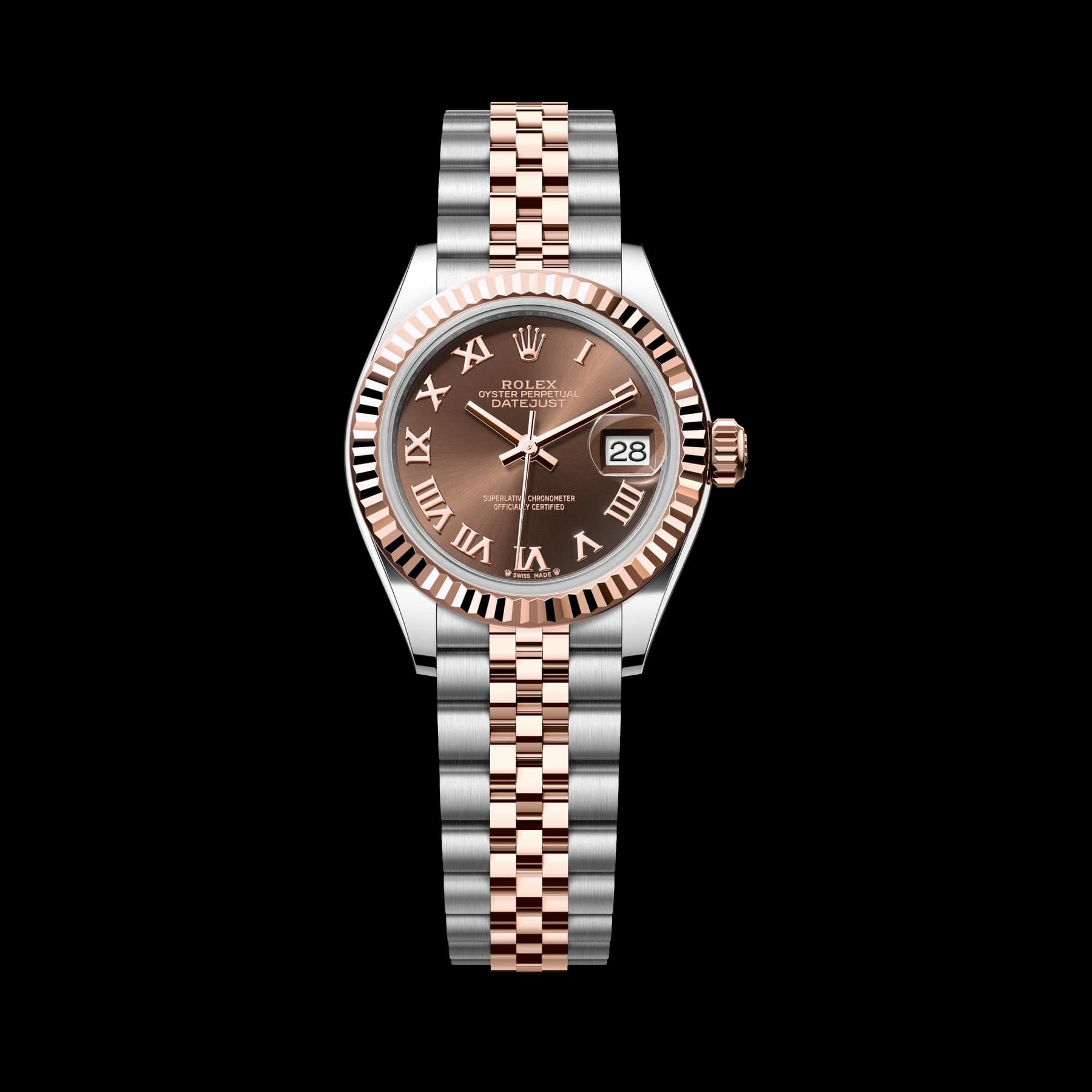 Rolex Lady-Datejust watch: Oystersteel and Everose gold - m279171-0009