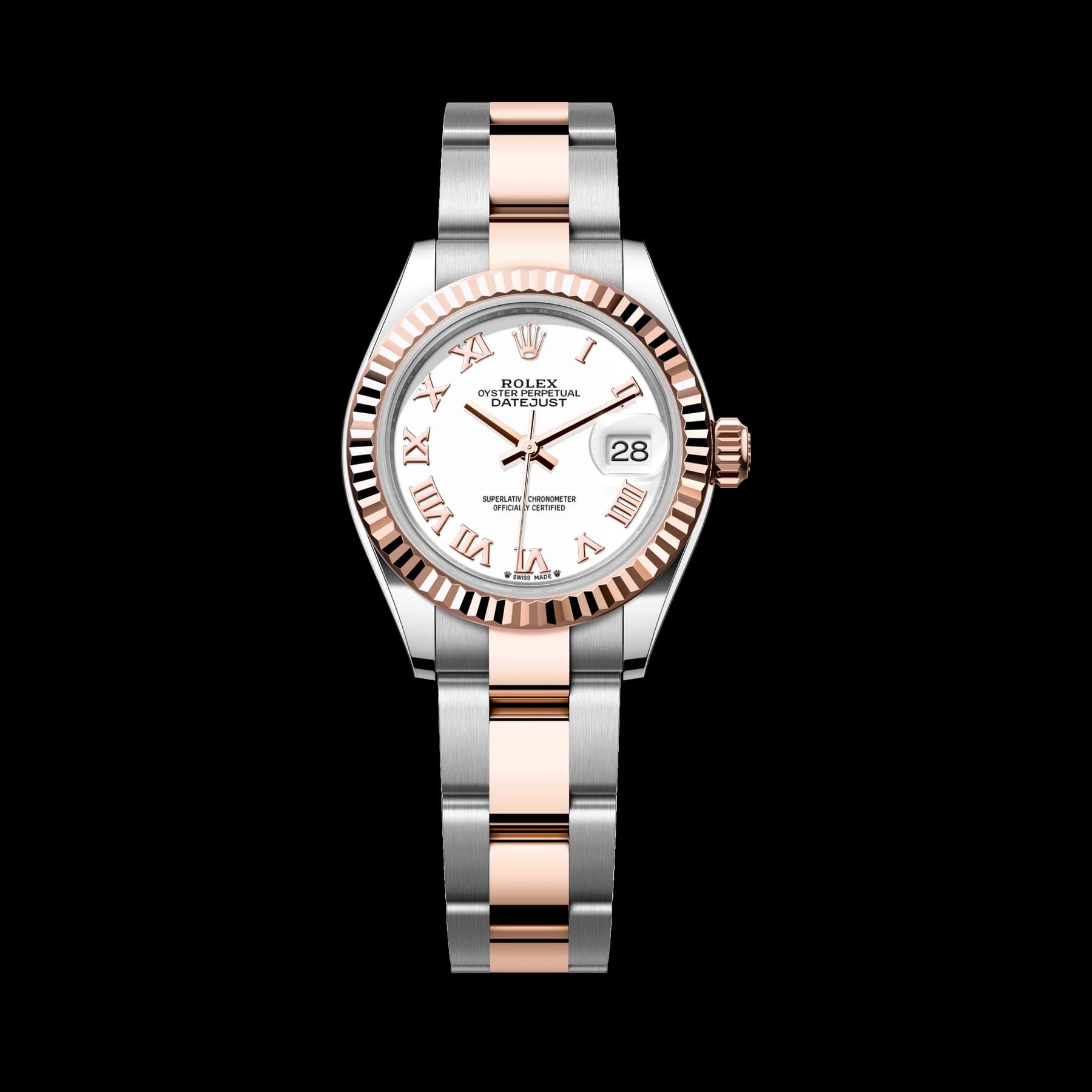 Rolex Lady-Datejust watch: Oystersteel and Everose gold - m279171-0022