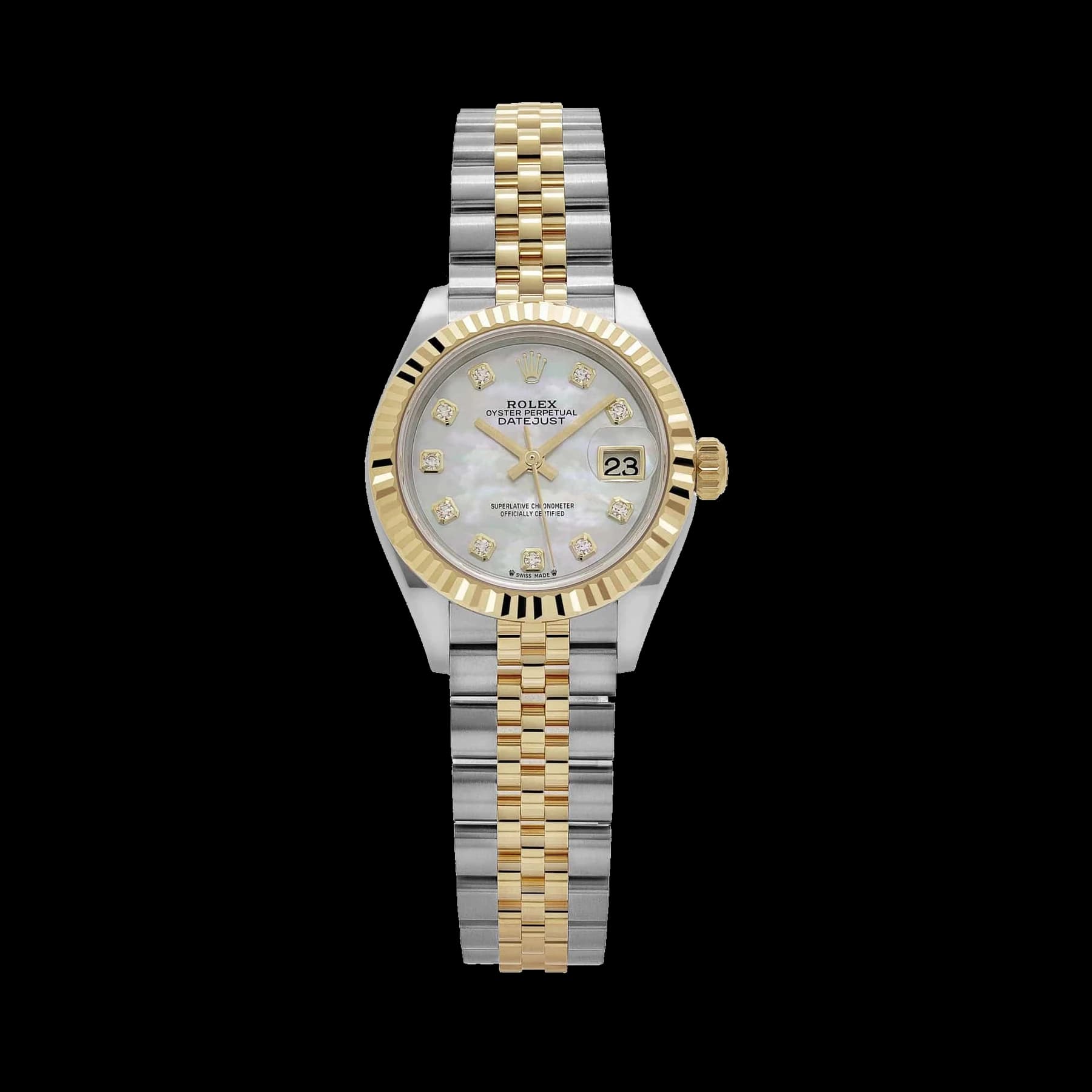 Rolex Datejust 28 279173 'Ladies' Stainless Steel Yellow Gold Mother of Pearl Diamond Dial Jubilee (2025)
