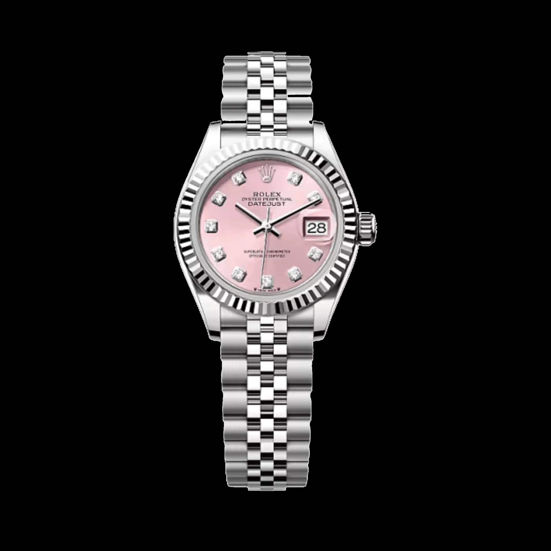 Rolex Datejust 28 279174 'Ladies' Stainless Steel Pink Diamond Dial Jubilee (2025)