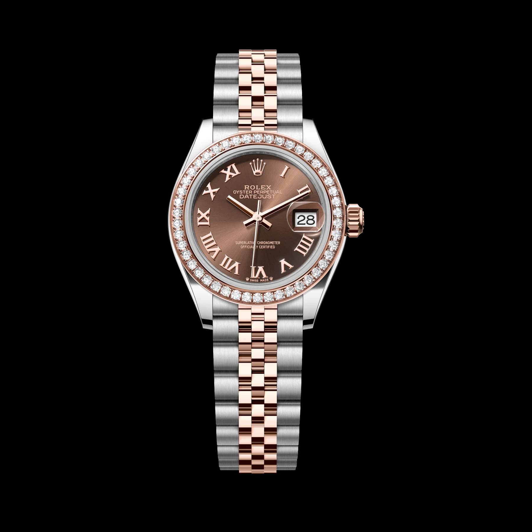 Rolex Lady-Datejust watch: Oystersteel and Everose gold - m279381rbr-0009