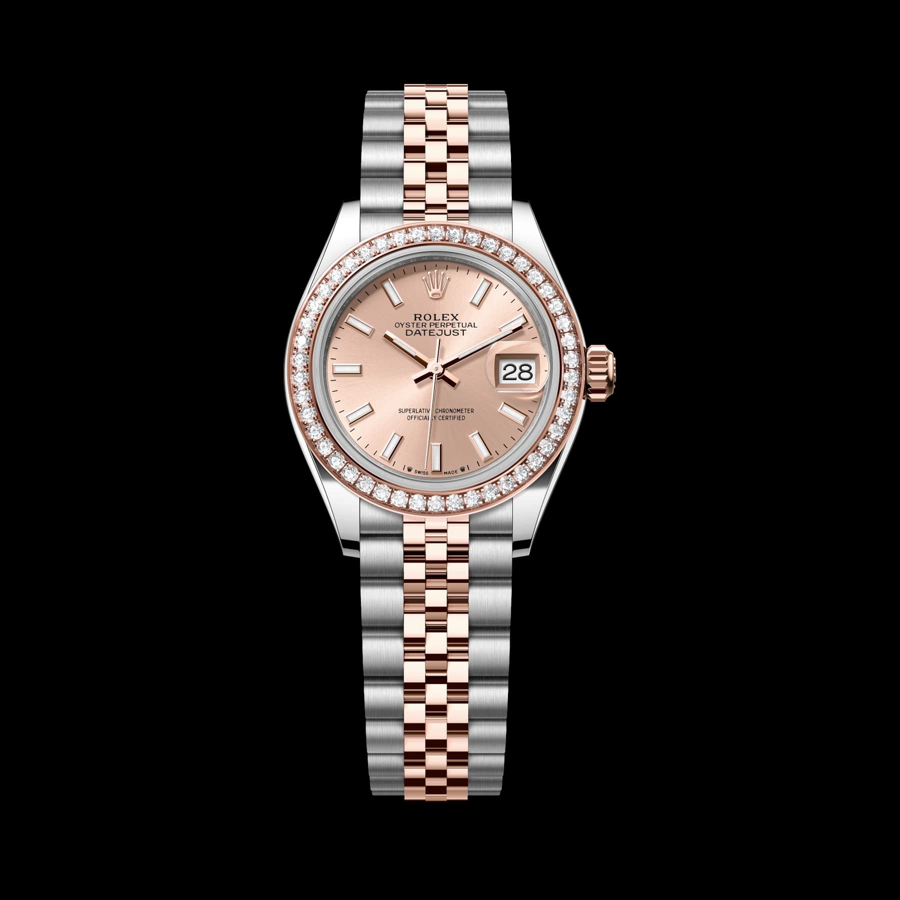 Rolex Lady-Datejust watch: Oystersteel and Everose gold - m279381rbr-0023