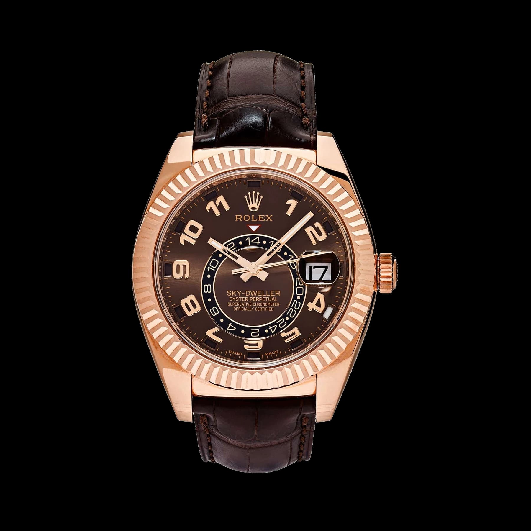 Rolex Sky-Dweller 326135 Rose Gold Chocolate Dial