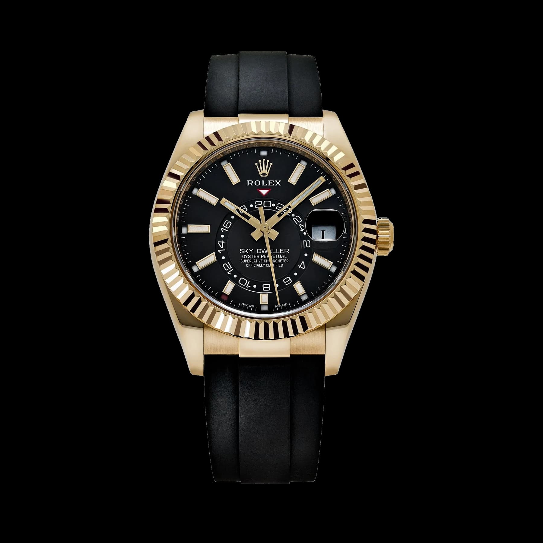 Rolex Sky-Dweller 326238 Yellow Gold Bright Black Dial (2023)