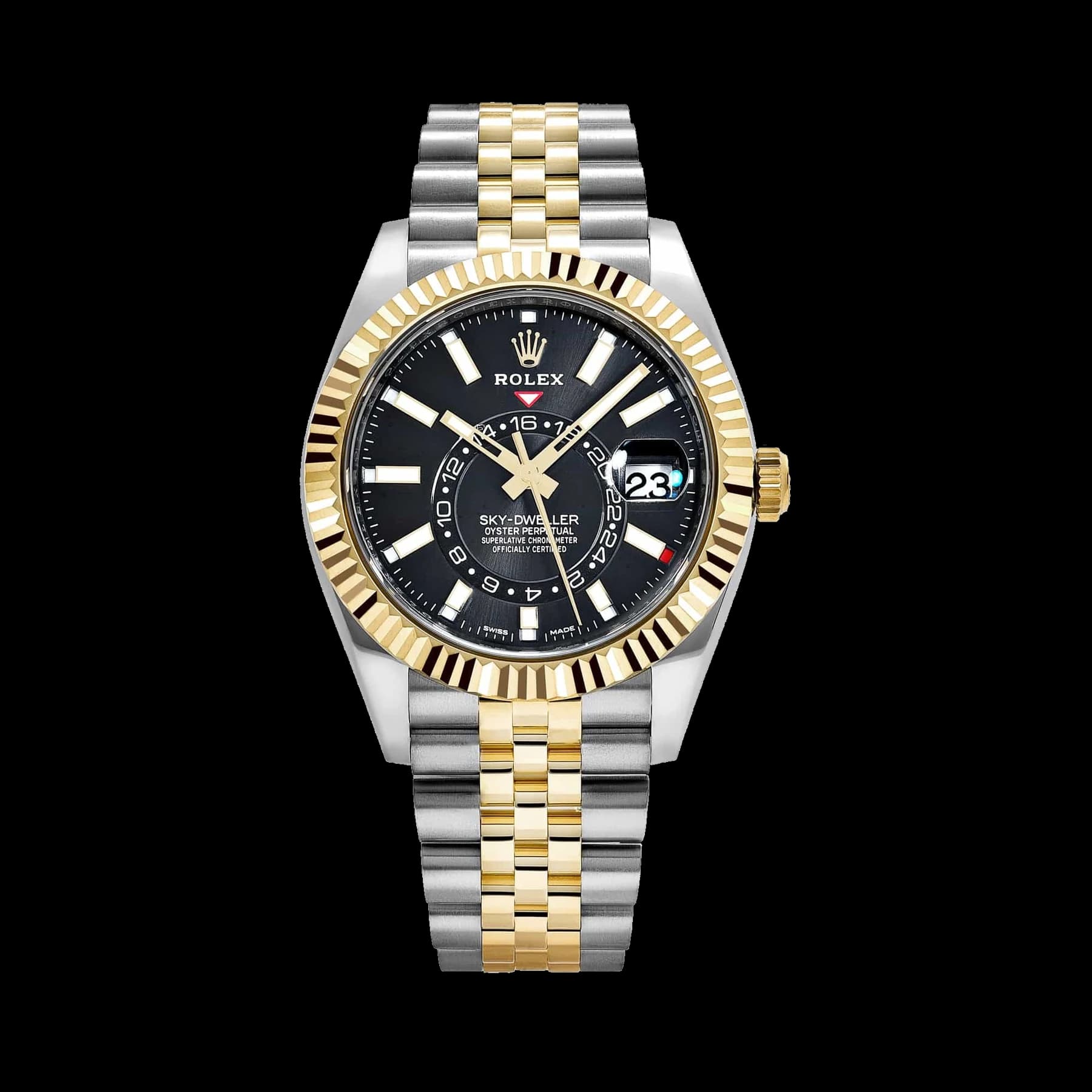 Rolex Sky-Dweller 326933 Stainless Steel Yellow Gold Black Dial Jubilee (2022)
