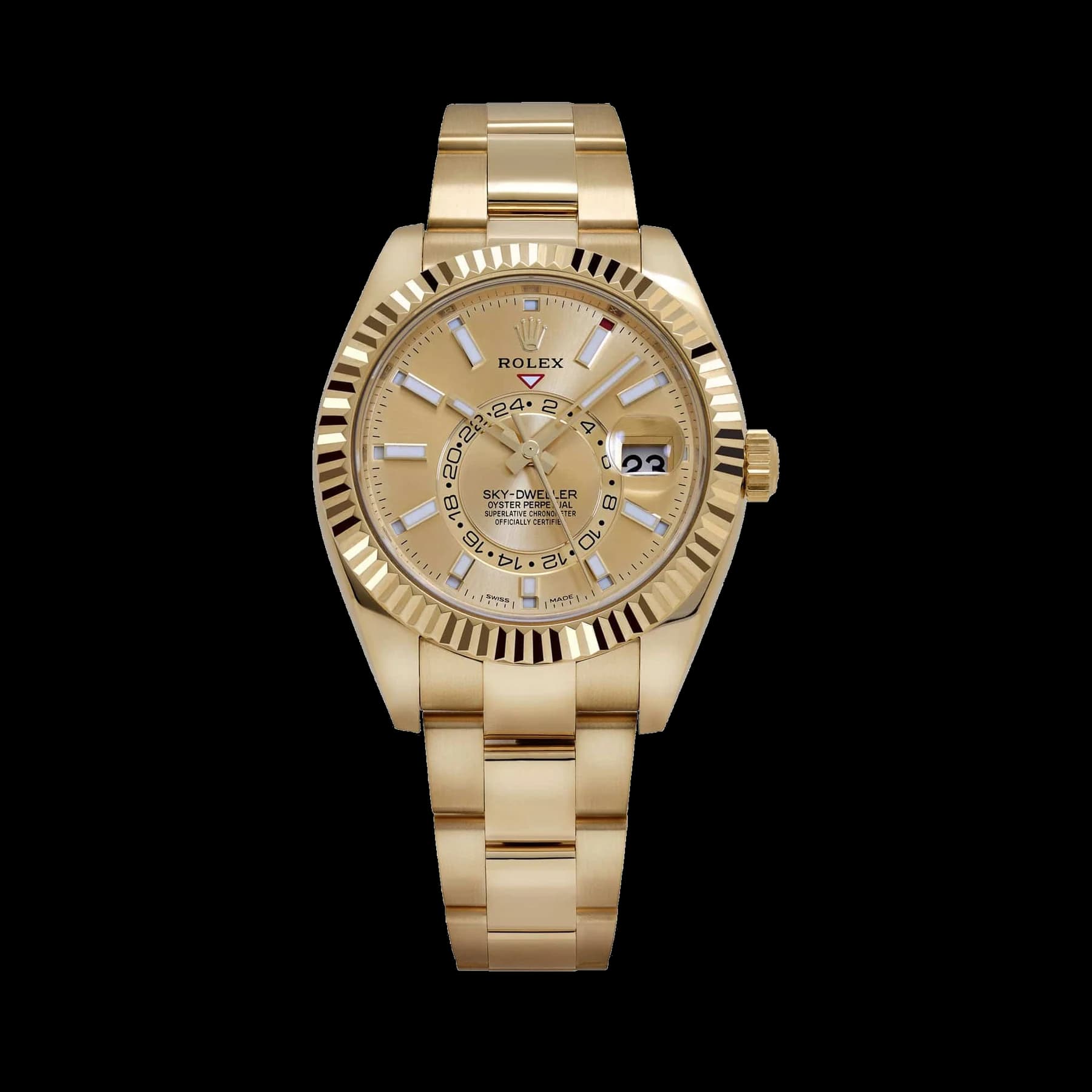 Rolex Sky-Dweller 326938 Yellow Gold Champagne Dial Oyster (2022)
