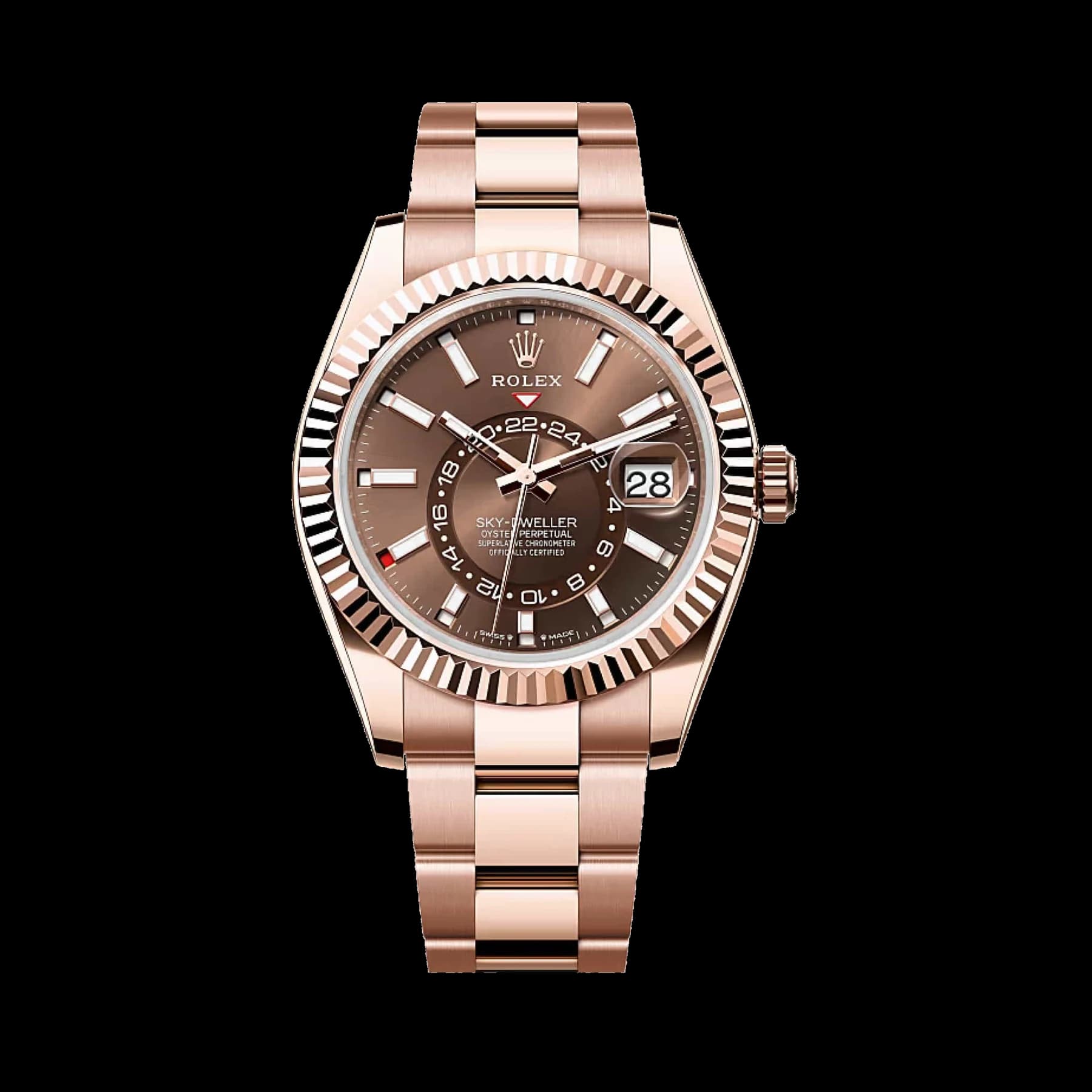 Rolex Sky-Dweller 336935 Rose Gold Chocolate Dial Oyster