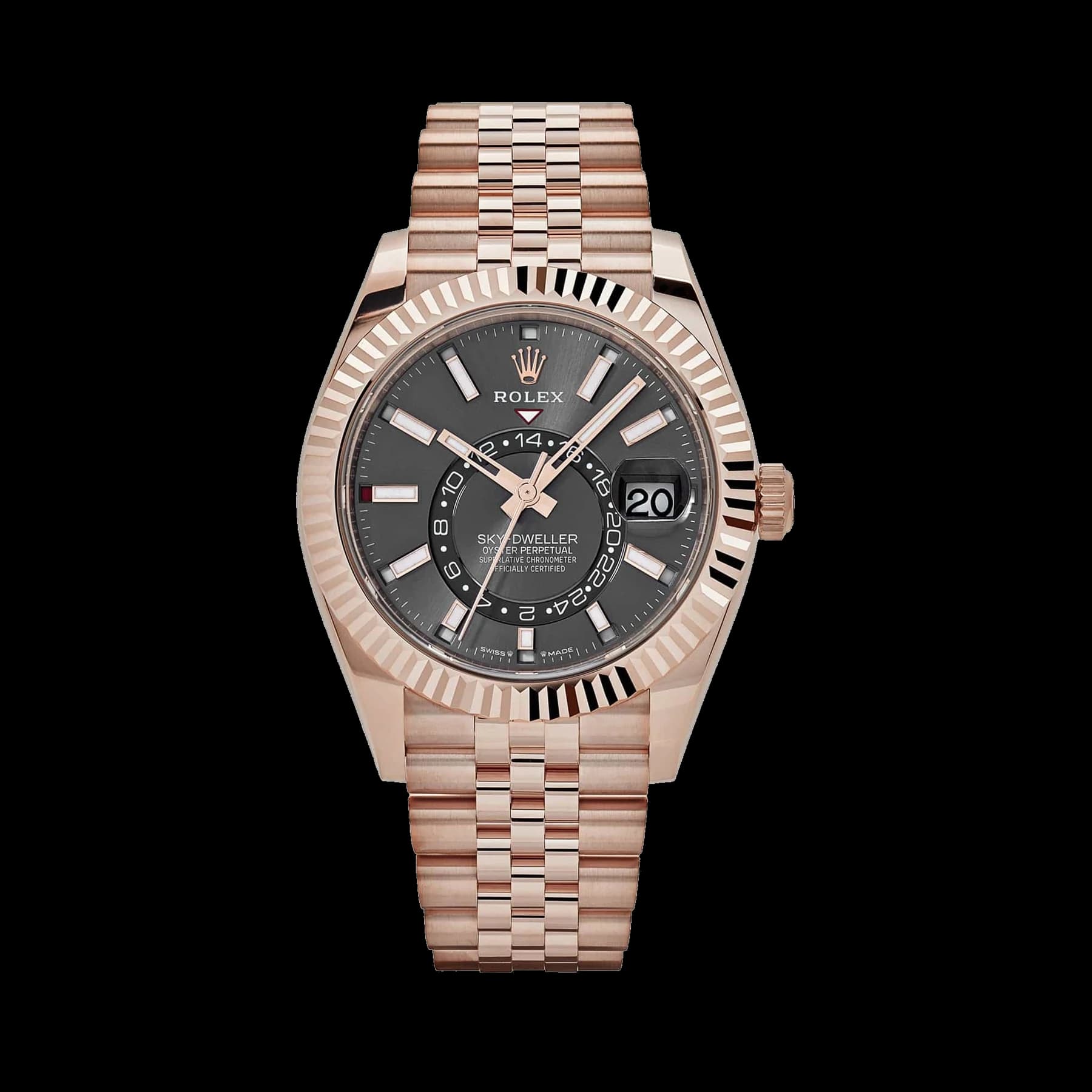 Rolex Sky-Dweller 336935 Rose Gold Slate Dial Jubilee