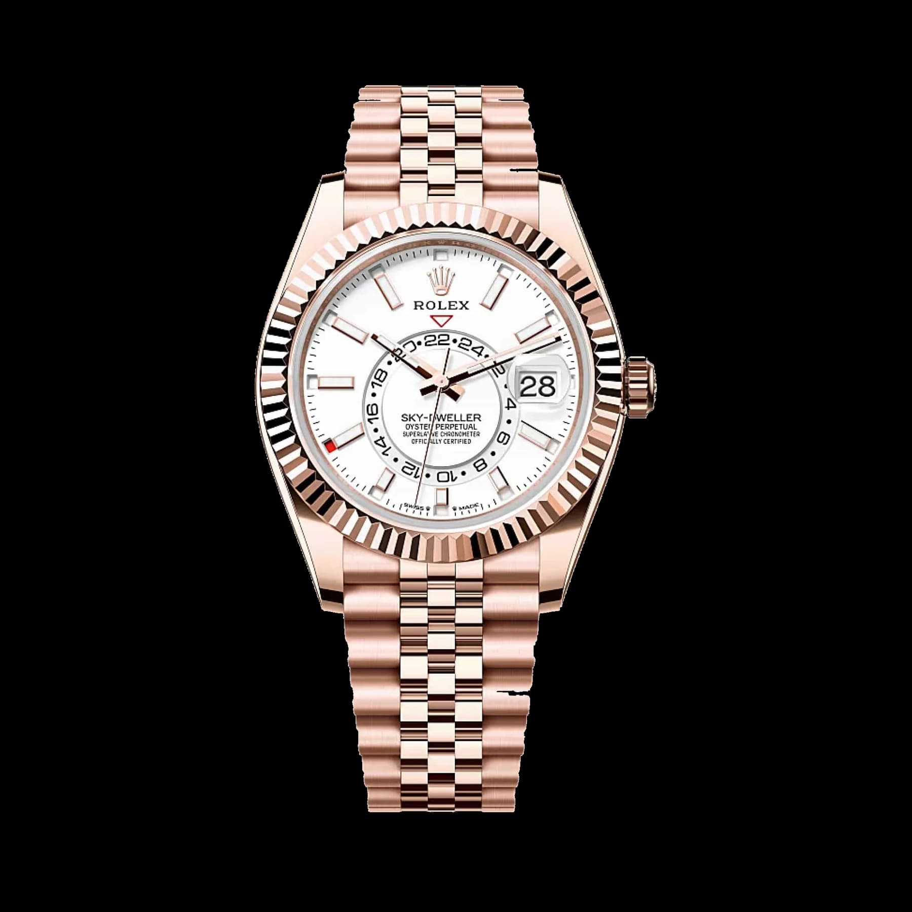 Rolex Sky-Dweller 336935 Everose Gold White Dial Jubilee