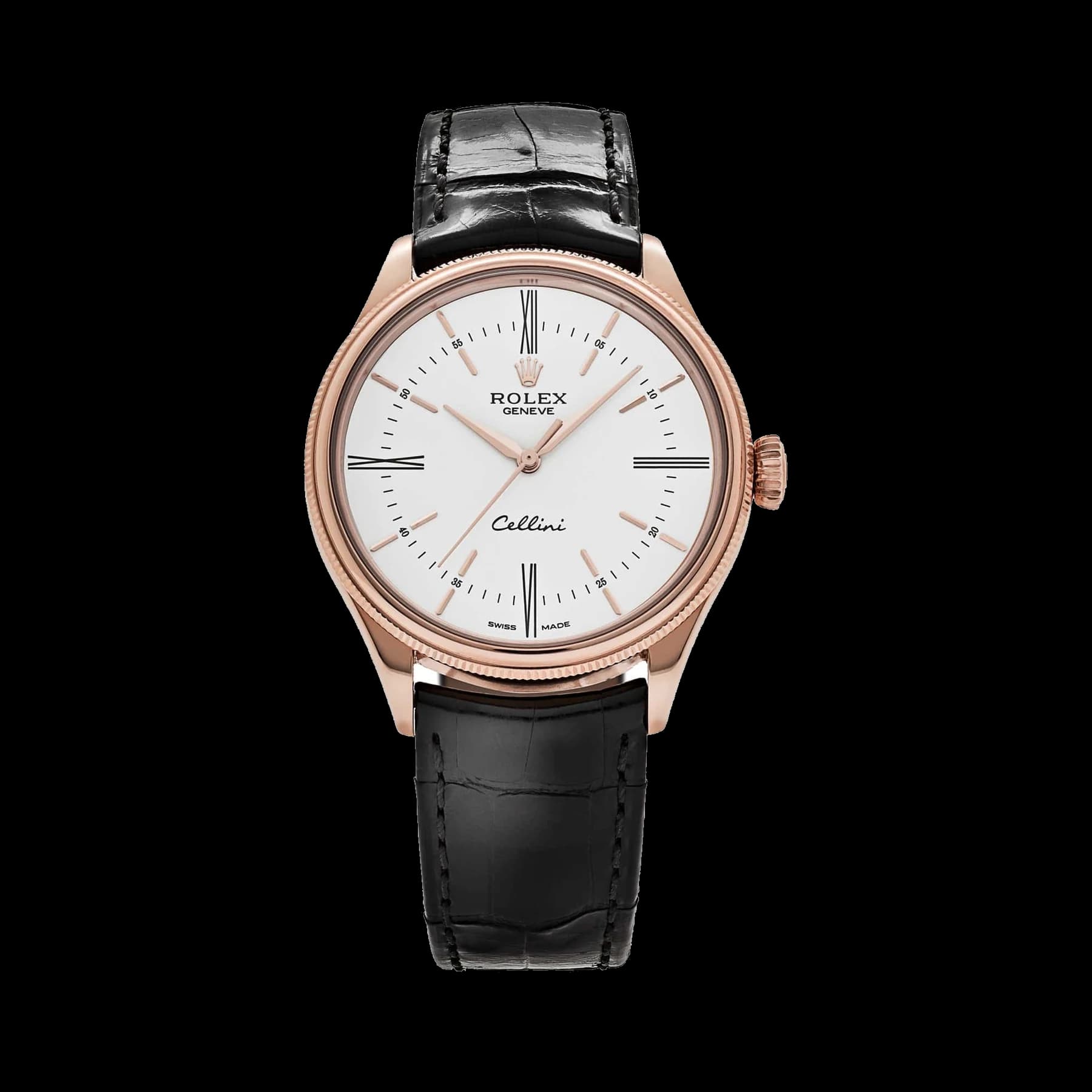 Rolex Cellini Time 50505-0021 Rose Gold White Dial
