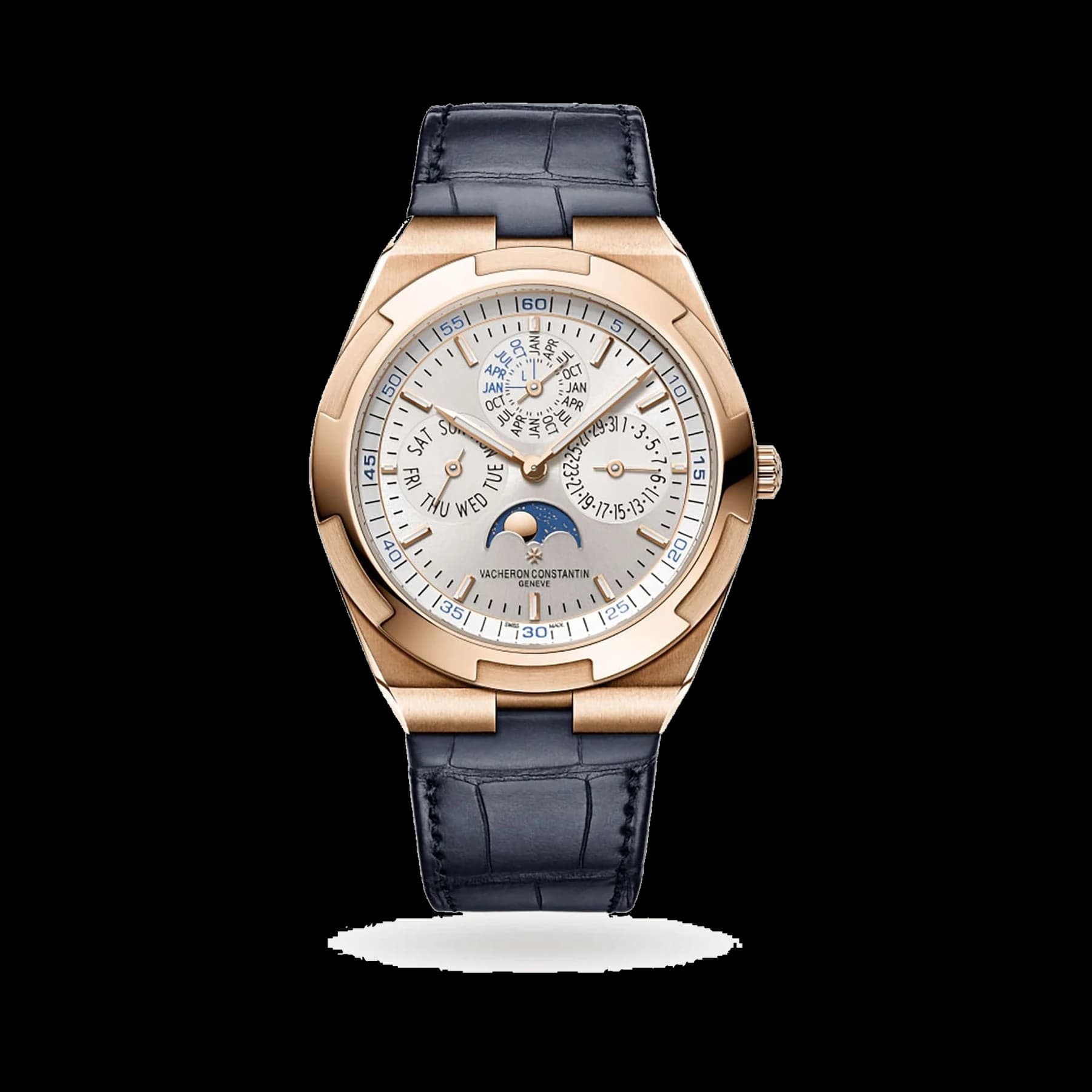 Vacheron Constantin Overseas 4300V/000R-B064 Ewiger Kalender Ultra-Thin Rose Gold Silver Dial