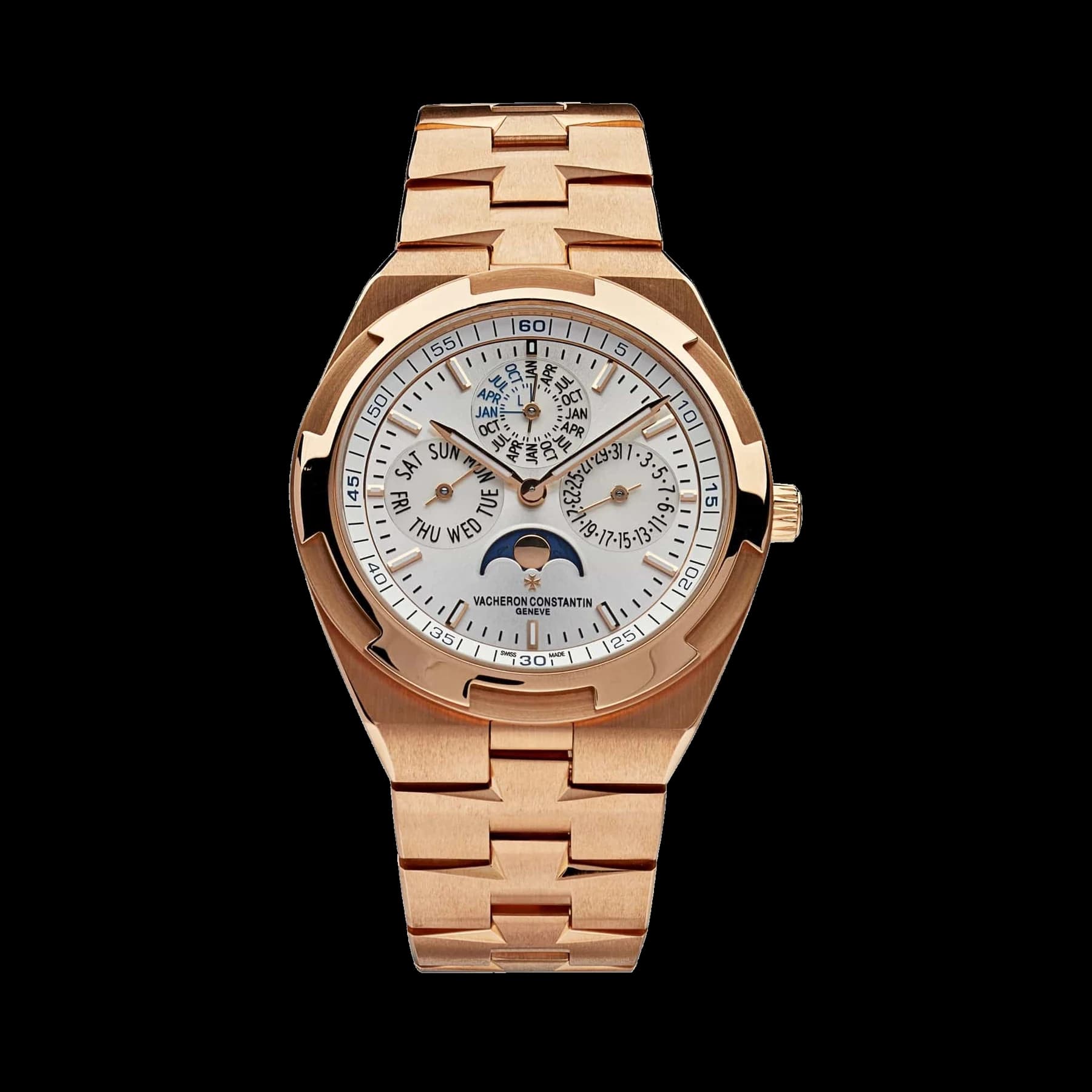 Vacheron Constantin Overseas 4300V/120R-B064 Perpetual Calendar Ultra-Thin Silver Dial Rose Gold
