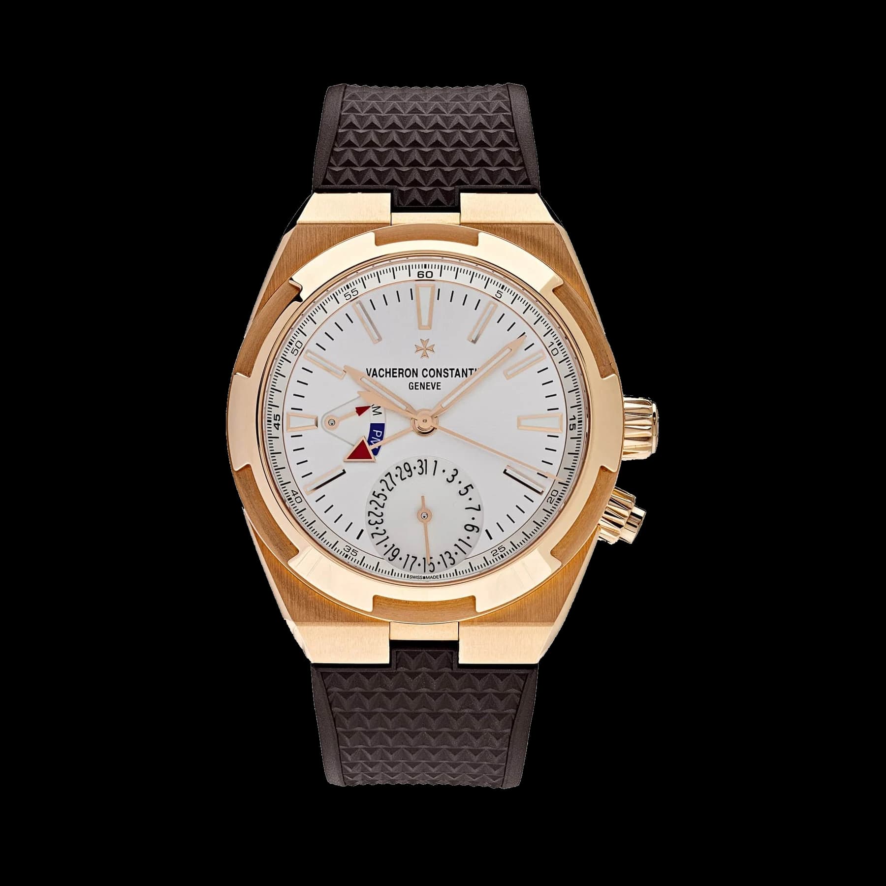 Vacheron Constantin Overseas Dual Time 7900V/000R-B336 Rose Gold Silver Dial