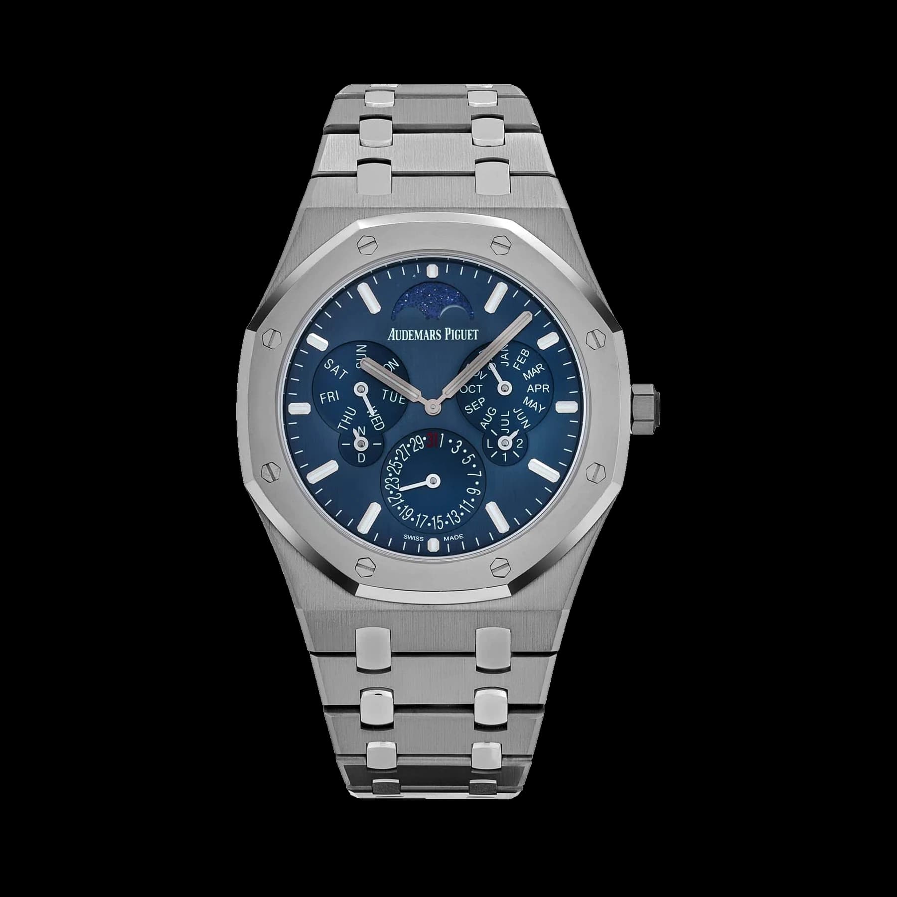 Audemars Piguet Royal Oak 26586IP.OO.1240IP.01 Perpetual Calendar RD2 Ultra-Thin Platinum Titanium Blue Dial (2022)