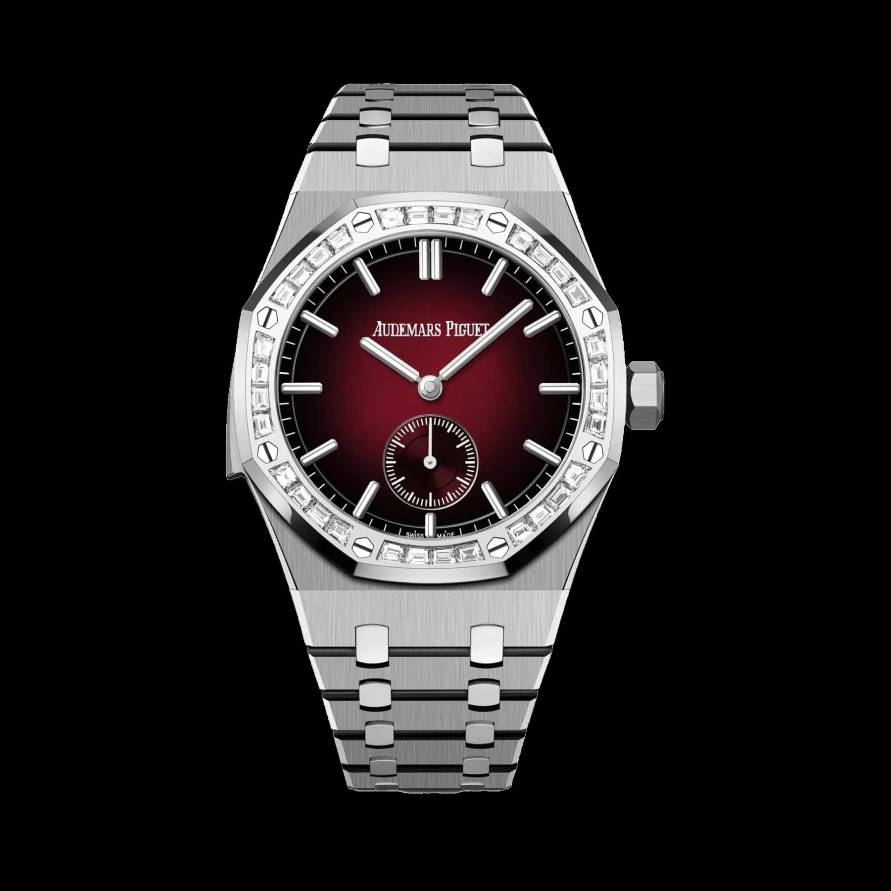 Audemars Piguet Royal Oak 26591IP.ZZ.1252IP.01 Minute Repeater Supersonnerie Titanium Smoked Burgundy Dial Diamond Bezel