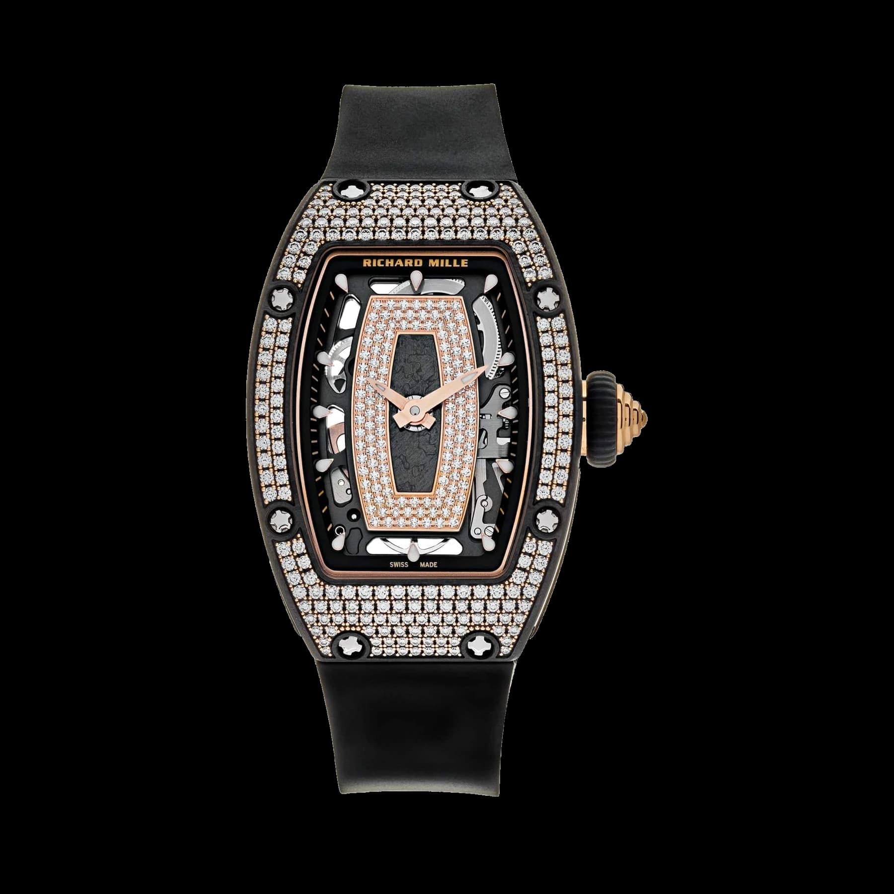 Richard Mille RM 07-01 'Ladies' Rose Gold Carbon-TPT Diamond Bezel