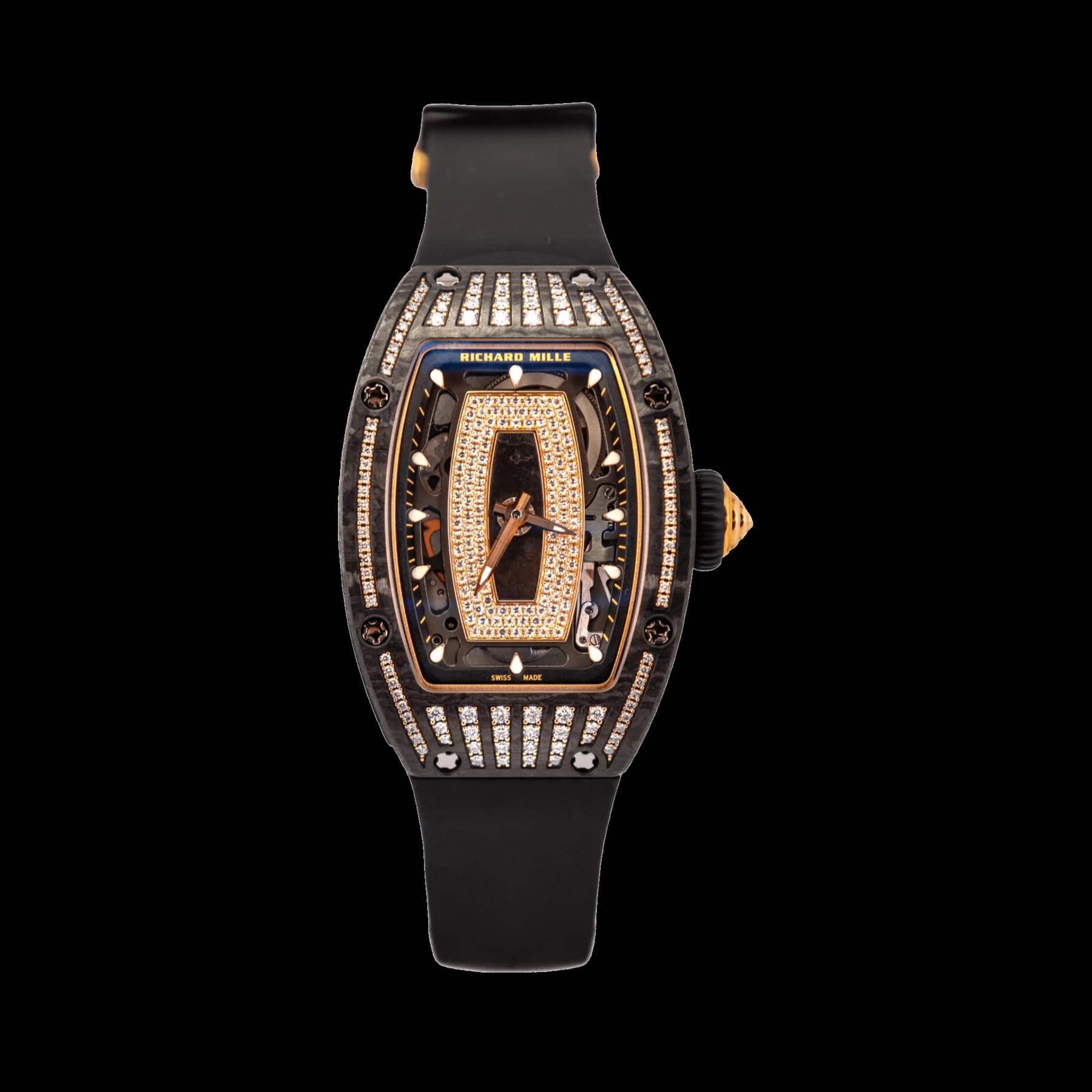 Richard Mille RM 07-01 'Ladies' Carbon TPT Rose Gold Diamond Dial