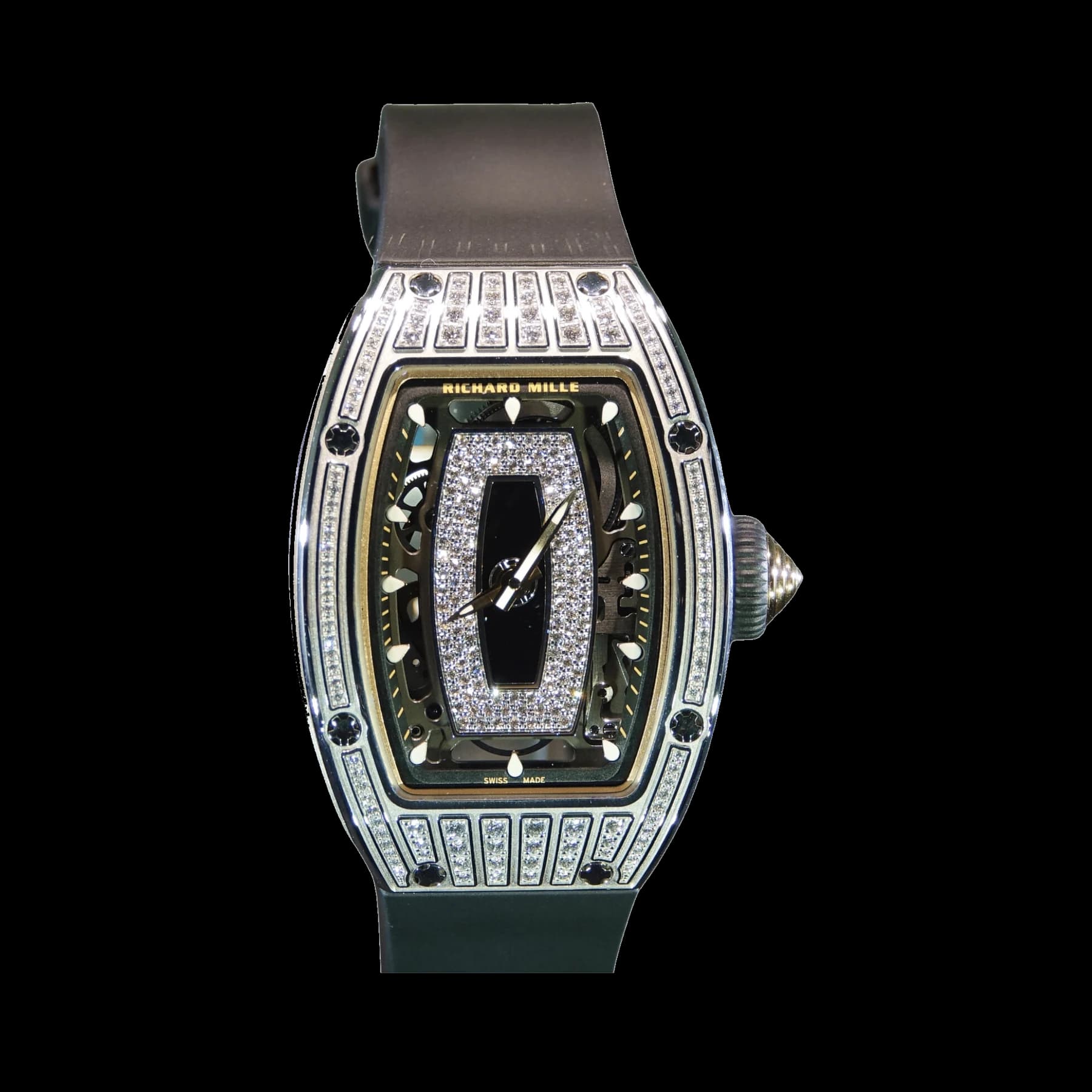 Richard Mille RM 07-01 'Ladies' White Gold Diamond Set Onyx Dial
