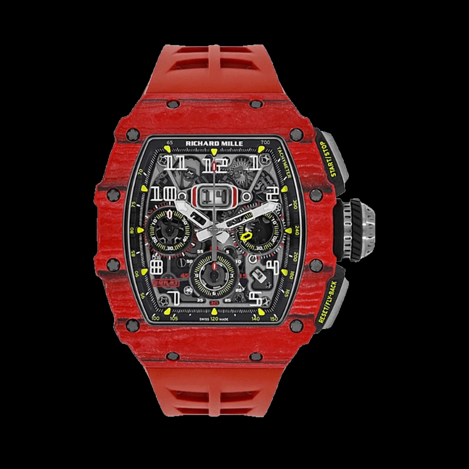 Richard Mille RM 11-03 Automatic Flyback Chronograph Red Quartz TPT Titanium