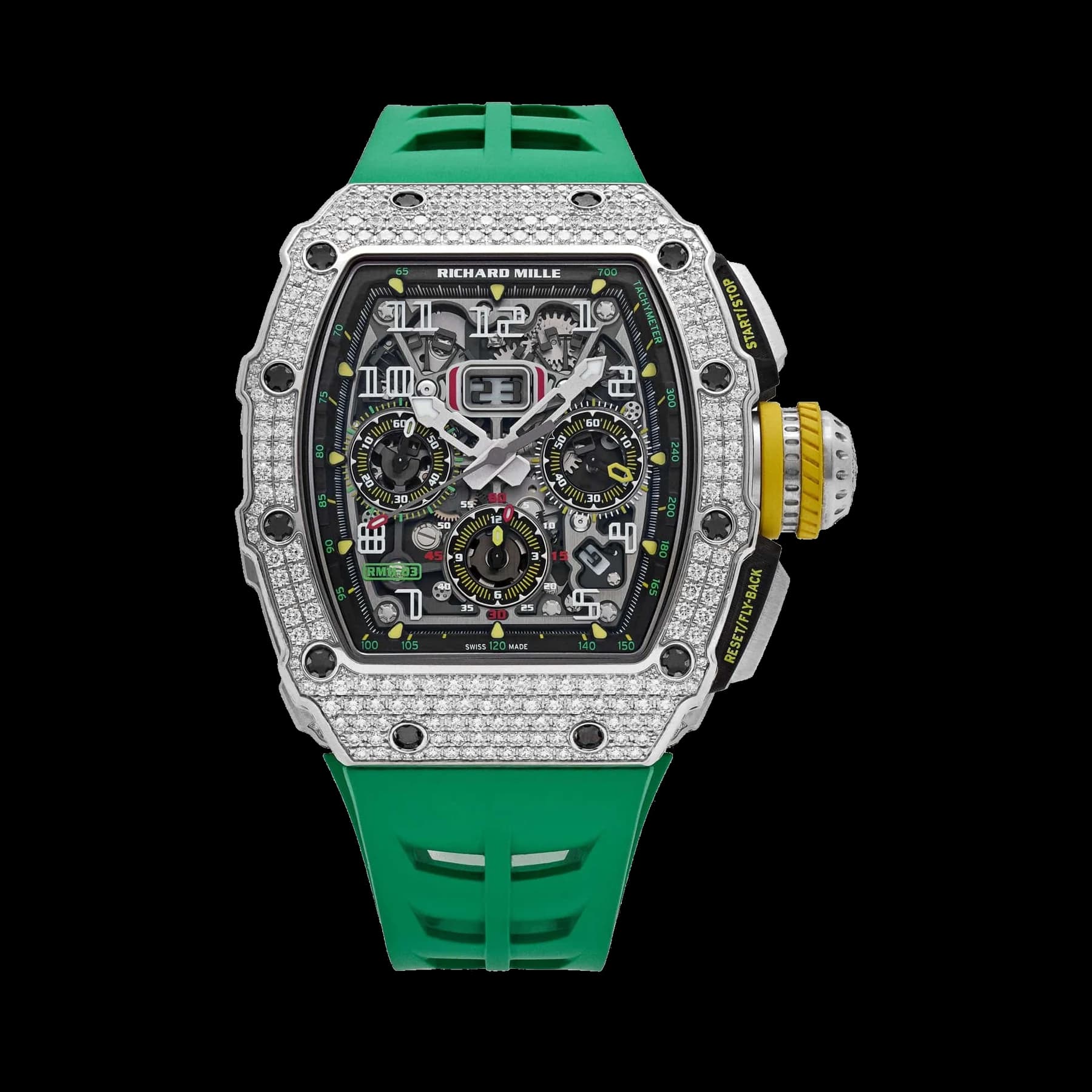 Richard Mille RM 11-03 Flyback Chronograph White Gold Diamond Bezel (2019)
