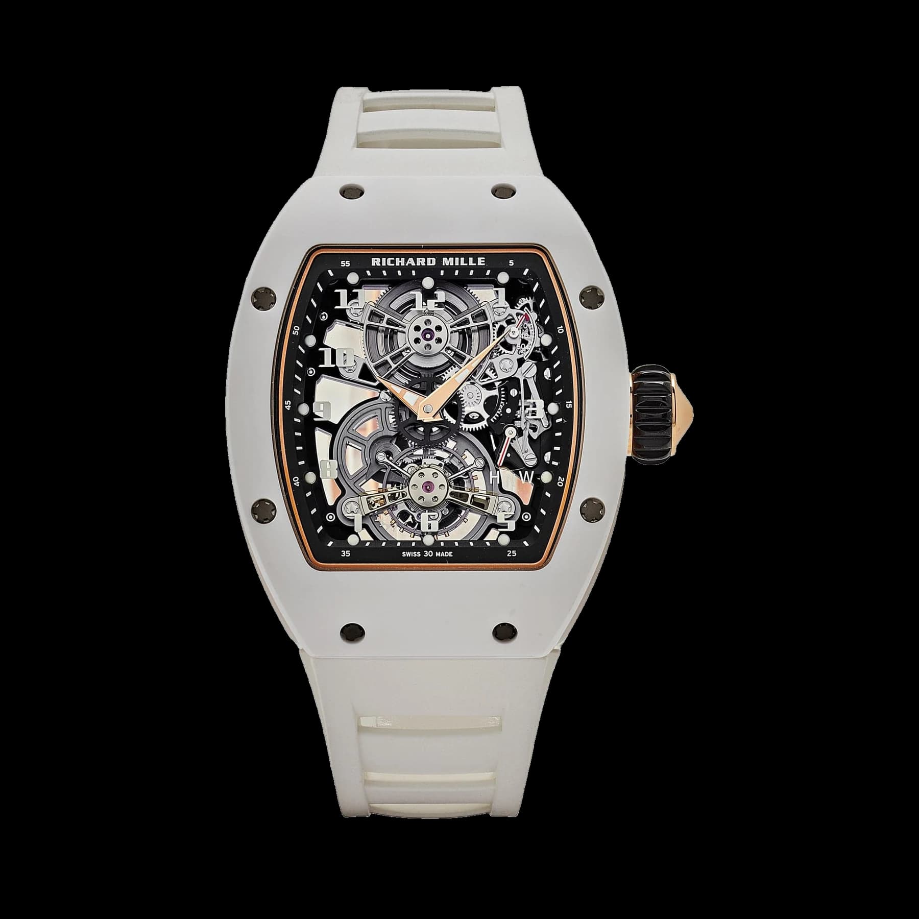 Richard Mille RM 17-01 White Ceramic Rose Gold Manual Wind Tourbillon