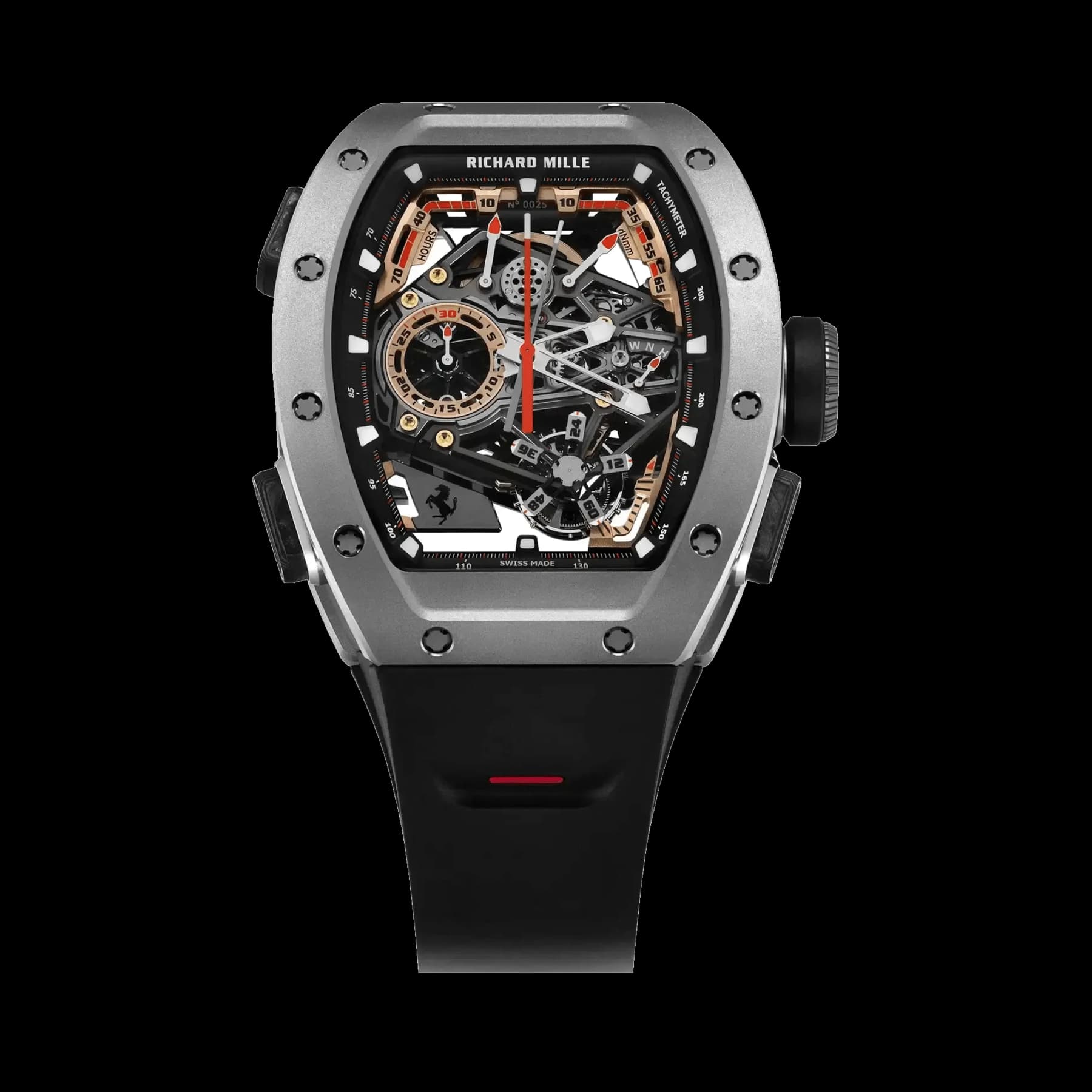 Richard Mille RM 43-01 Ferrari Manual Winding Tourbillon Split-Seconds Chronograph Titanium Limited Edition of 75