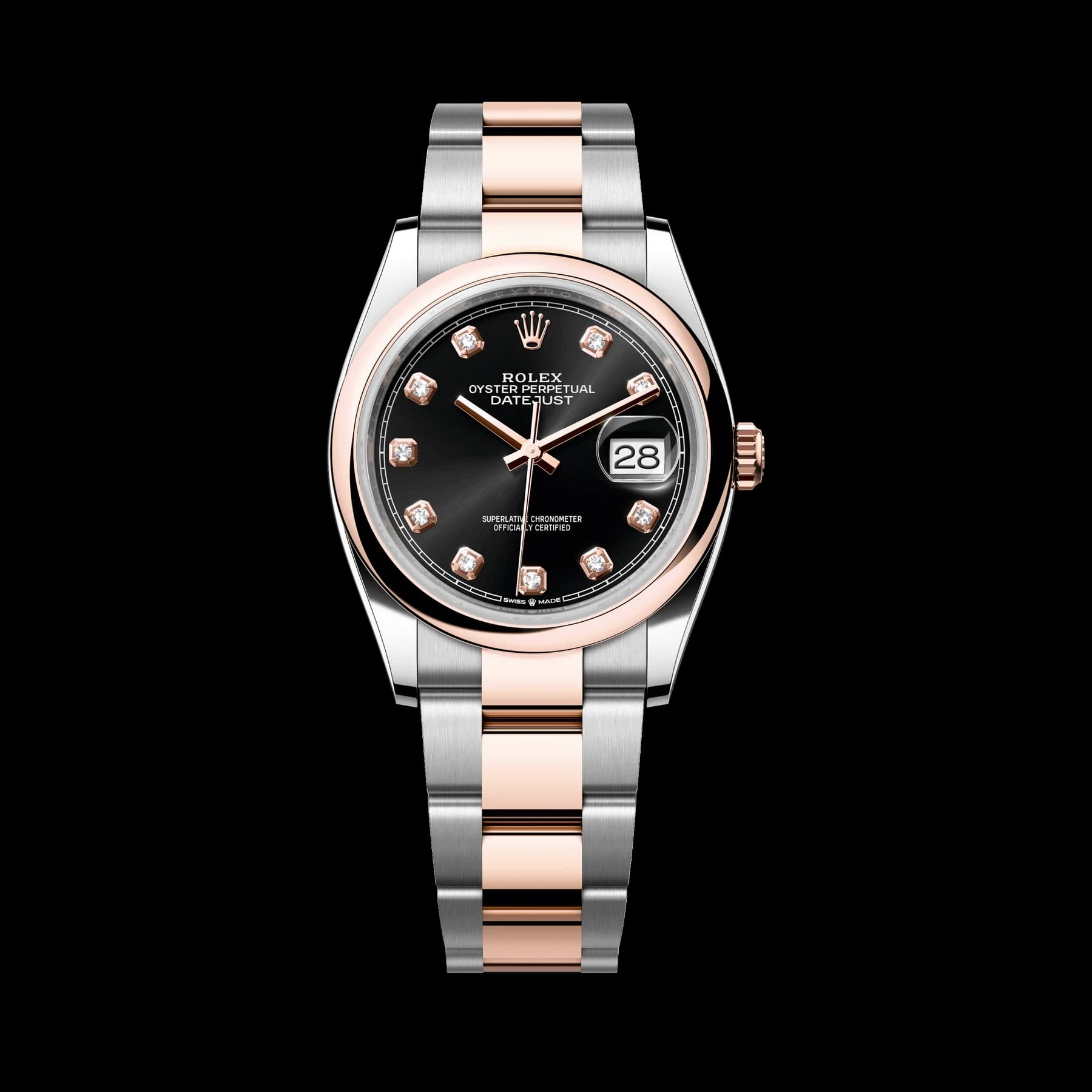 Rolex Datejust 36 watch: Oystersteel and Everose gold - m126201-0020