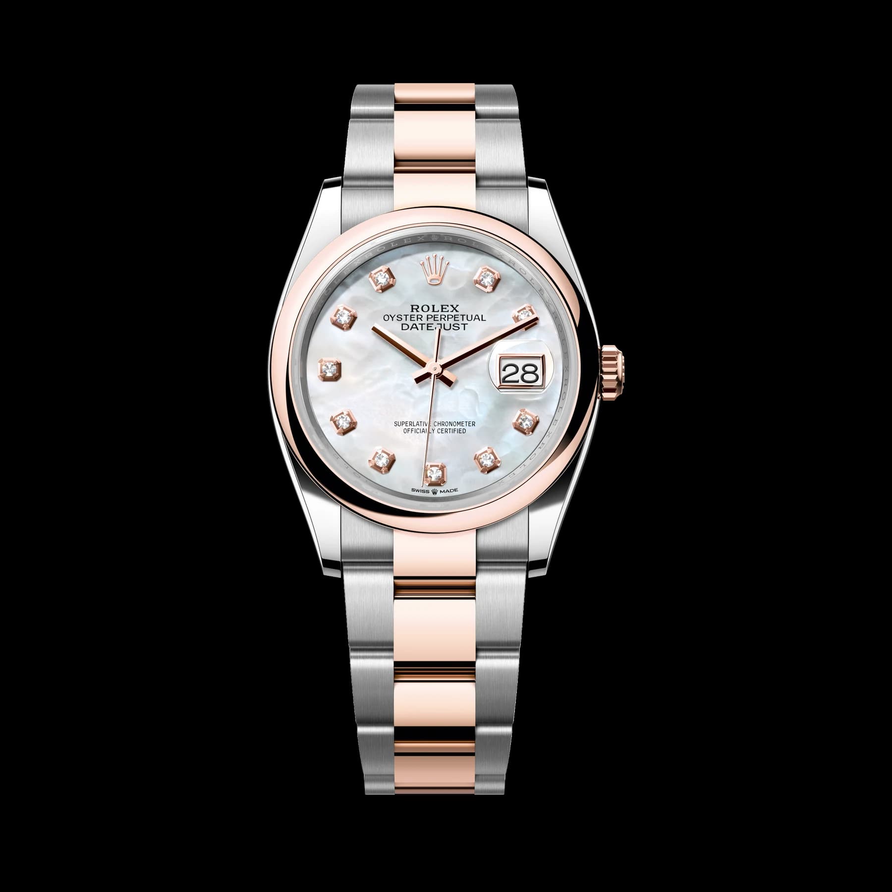 Rolex Datejust 36 watch: Oystersteel and Everose gold - m126201-0022