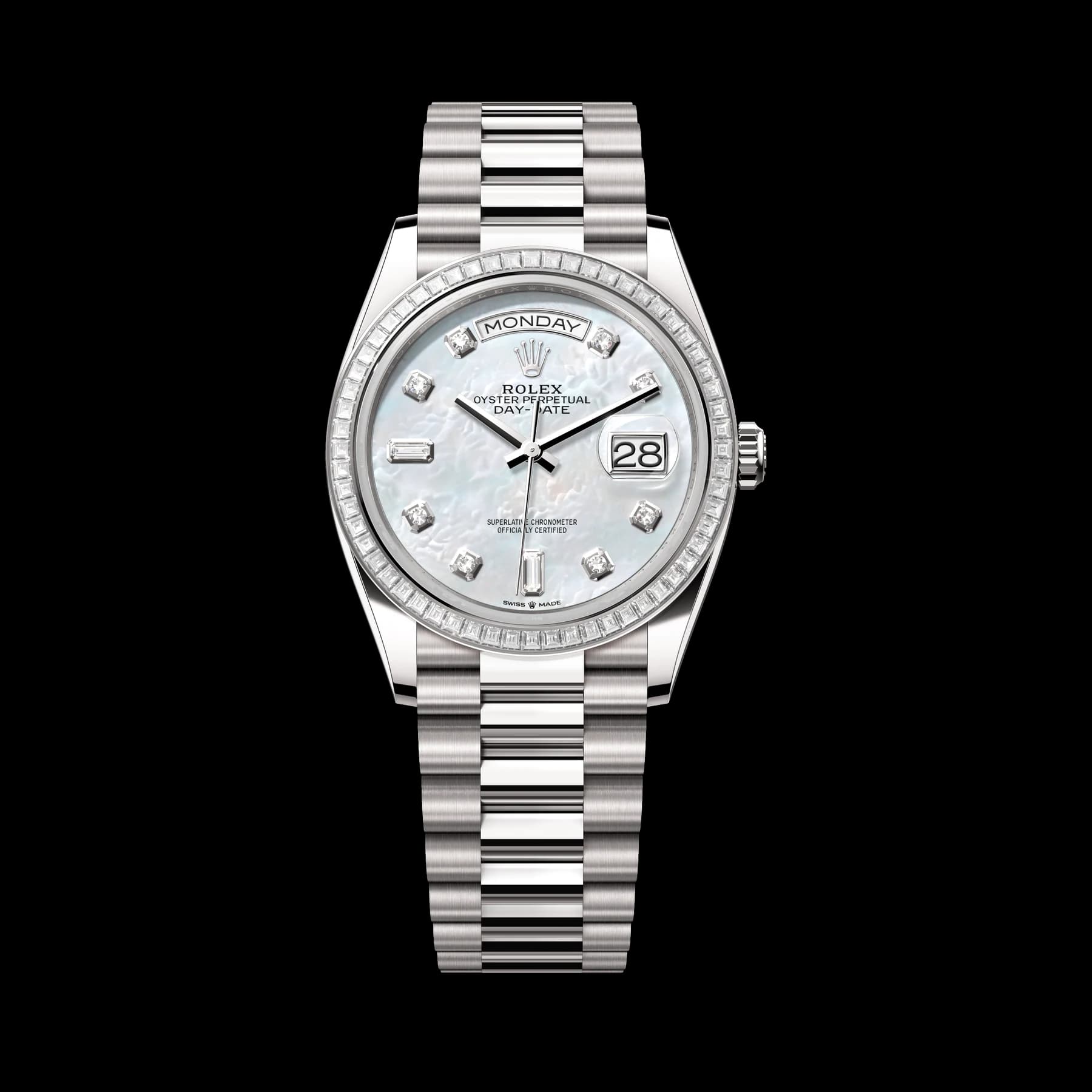 Rolex Day-Date 36 watch: 18 kt white gold - m128399tbr-0003