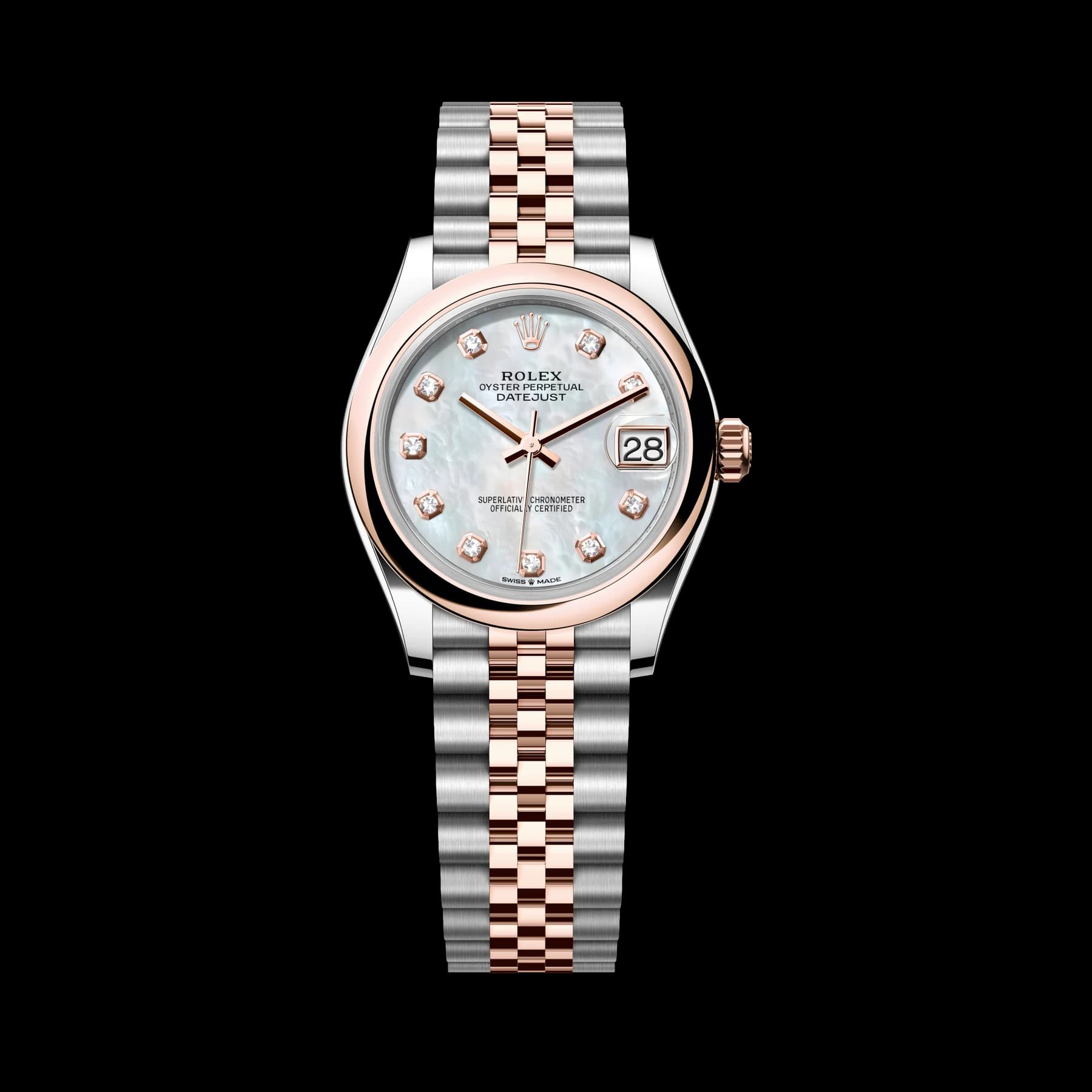Rolex Datejust 31 watch: Oystersteel and Everose gold - m278241-0026