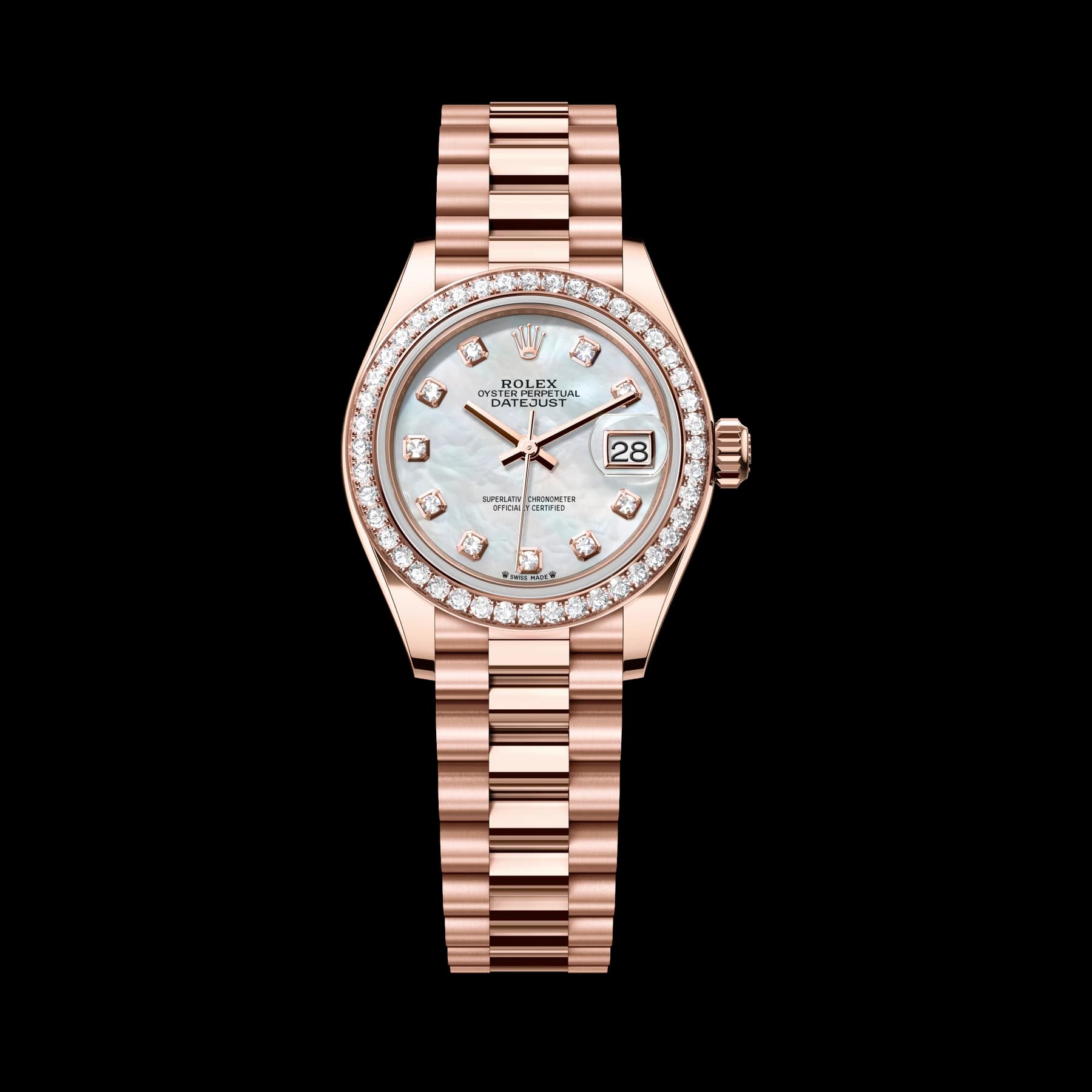 Rolex Lady-Datejust watch: 18 kt Everose gold - m279135rbr-0010