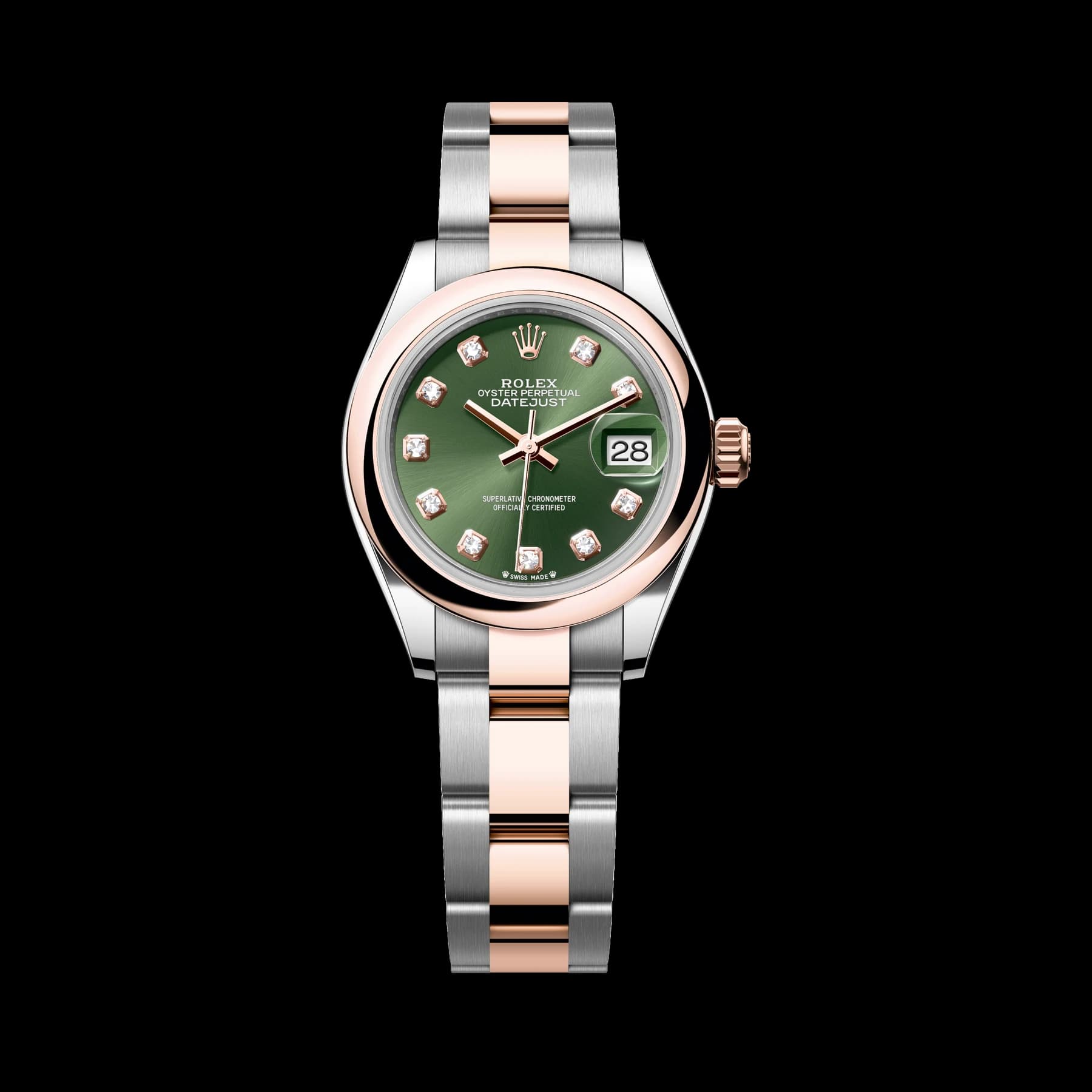 Rolex Lady-Datejust watch: Oystersteel and Everose gold - m279161-0008