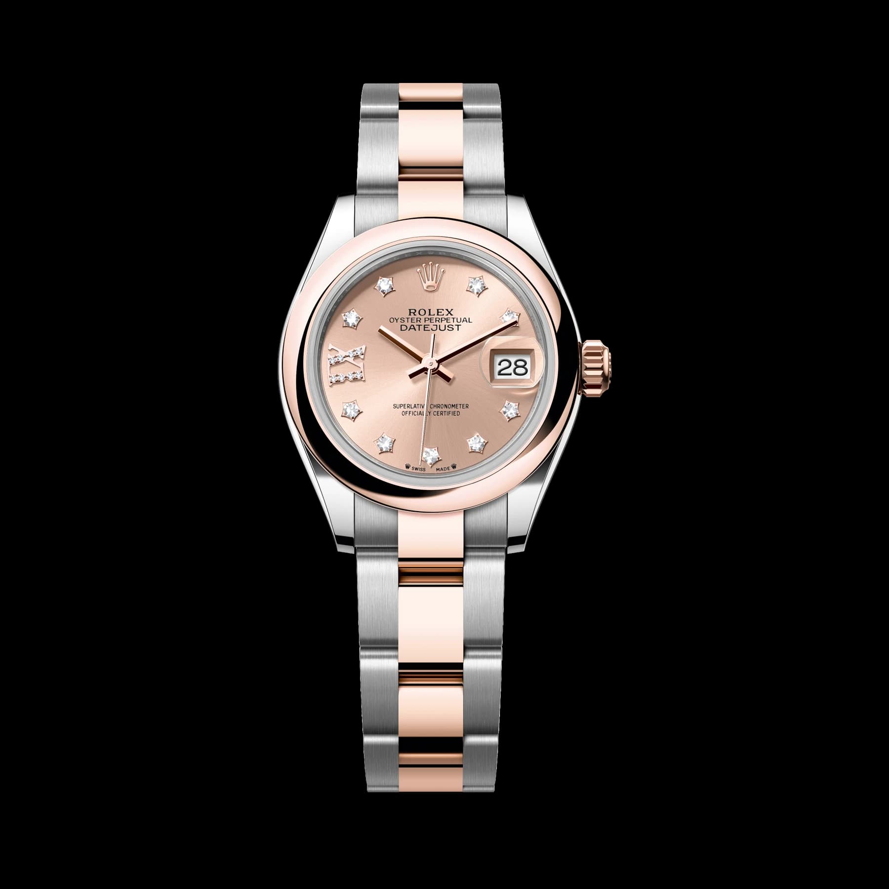 Rolex Lady-Datejust watch: Oystersteel and Everose gold - m279161-0028