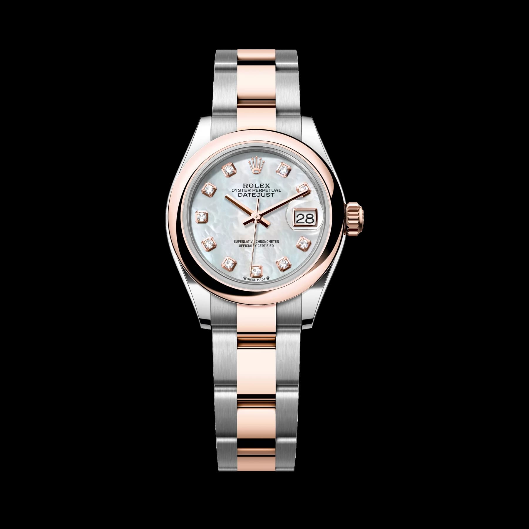 Rolex Lady-Datejust watch: Oystersteel and Everose gold - m279161-0014