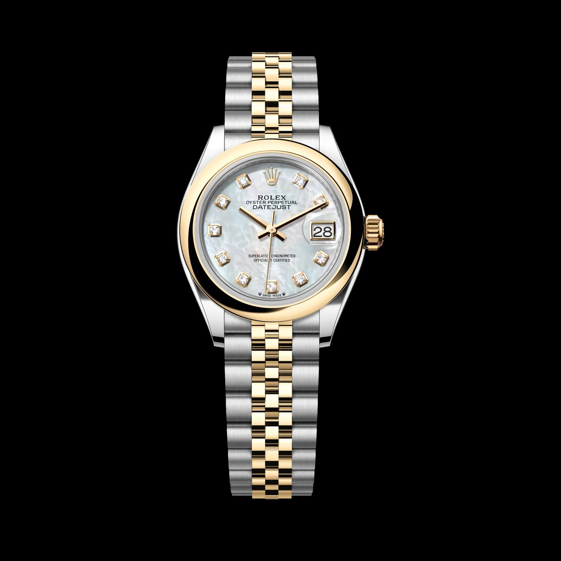Rolex Lady-Datejust watch: Oystersteel and yellow gold - m279163-0013