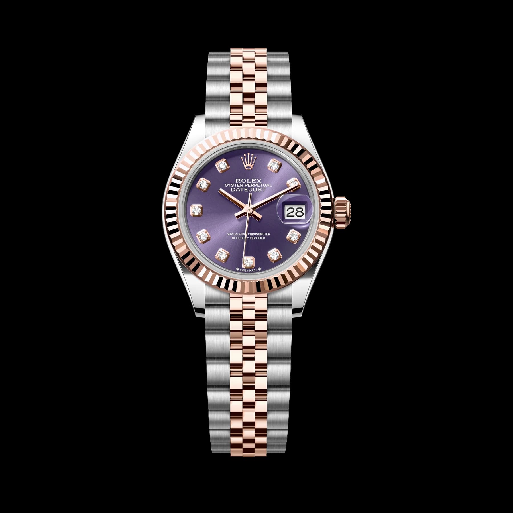 Rolex Lady-Datejust watch: Oystersteel and Everose gold - m279171-0015