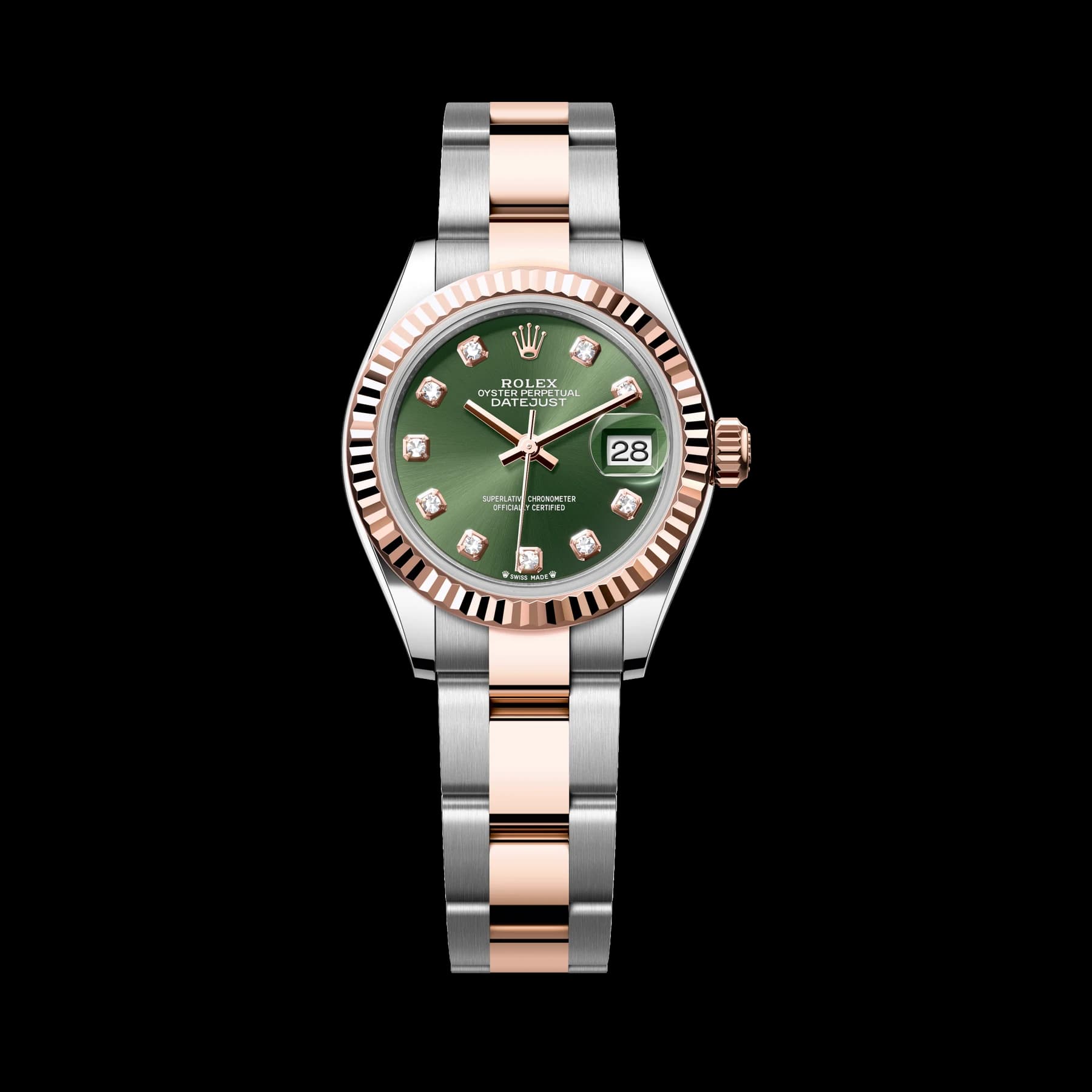 Rolex Lady-Datejust watch: Oystersteel and Everose gold - m279171-0008