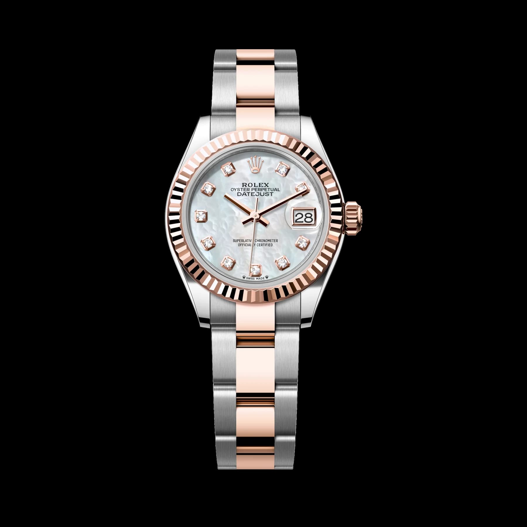Rolex Lady-Datejust watch: Oystersteel and Everose gold - m279171-0014