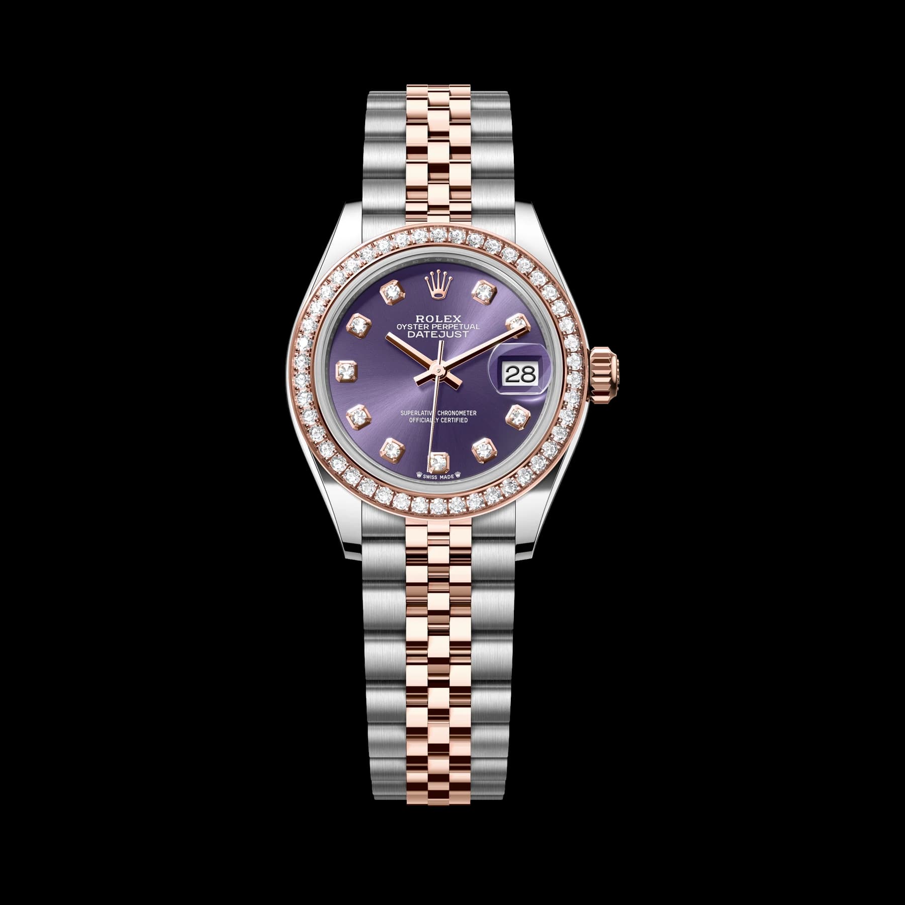 Rolex Lady-Datejust watch: Oystersteel and Everose gold - m279381rbr-0015