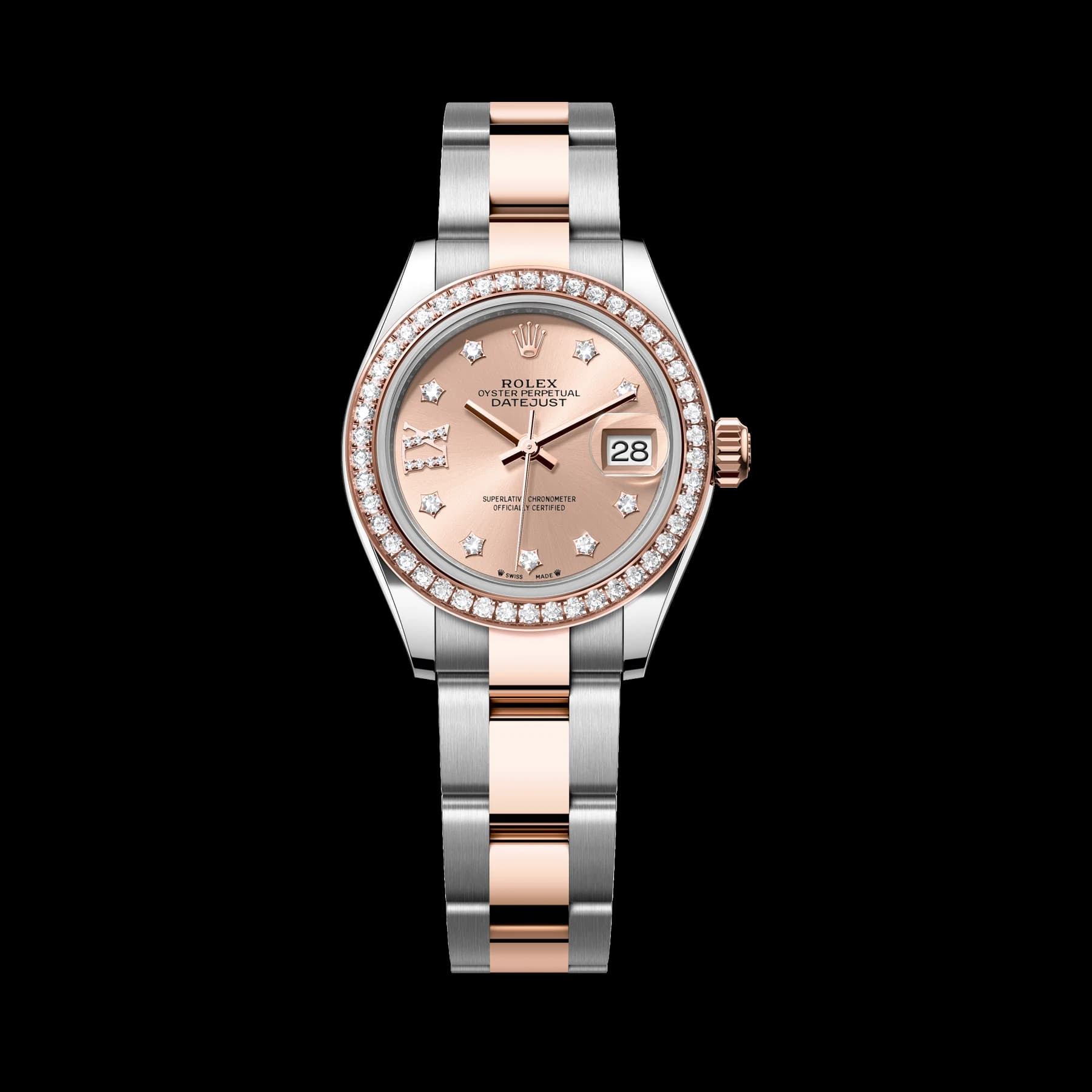 Rolex Lady-Datejust watch: Oystersteel and Everose gold - m279381rbr-0028