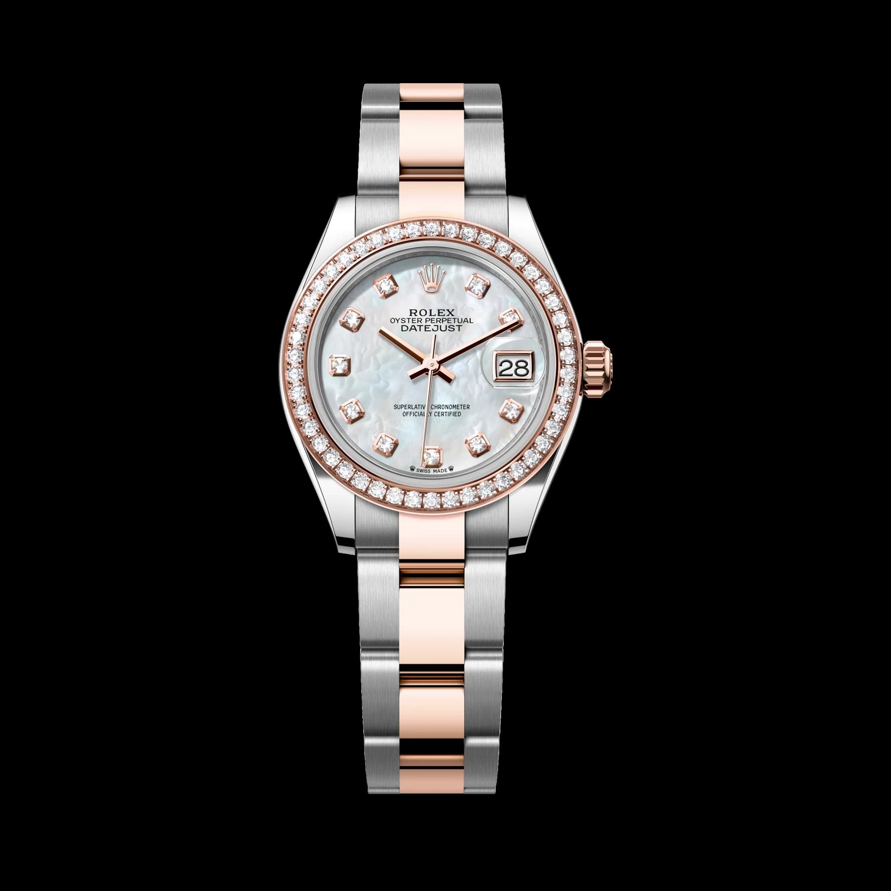 Rolex Lady-Datejust watch: Oystersteel and Everose gold - m279381rbr-0014