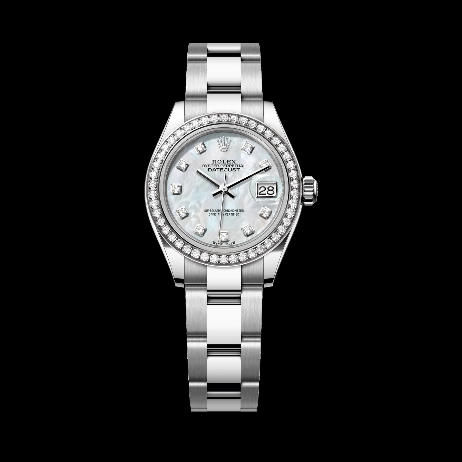 Rolex Lady-Datejust watch: Oystersteel and white gold - m279384rbr-0012