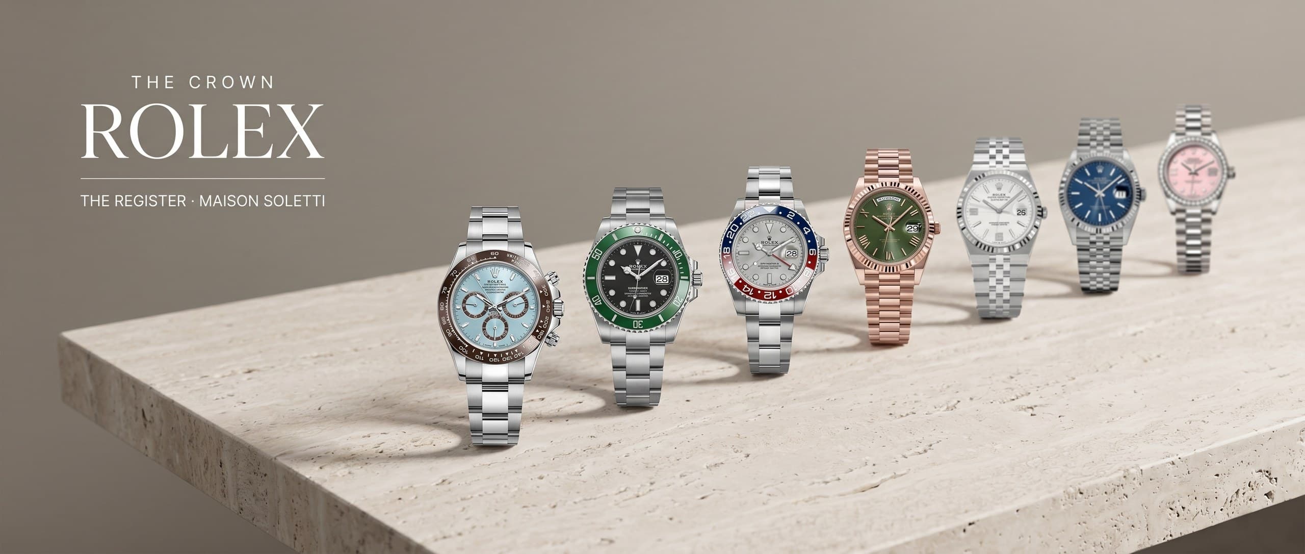 Rolex — the register at Maison Soletti