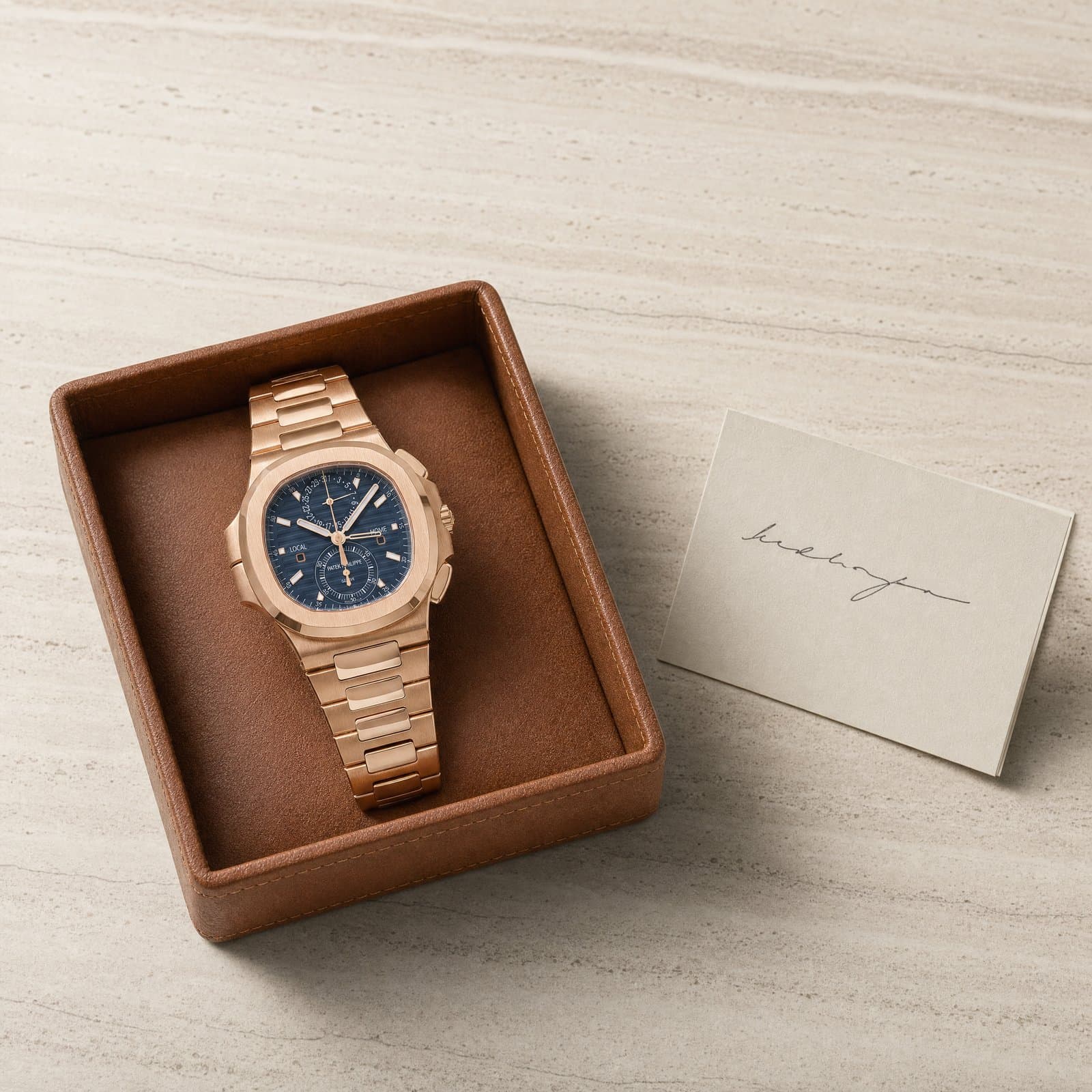 A Patek Philippe presented on the concierge tray