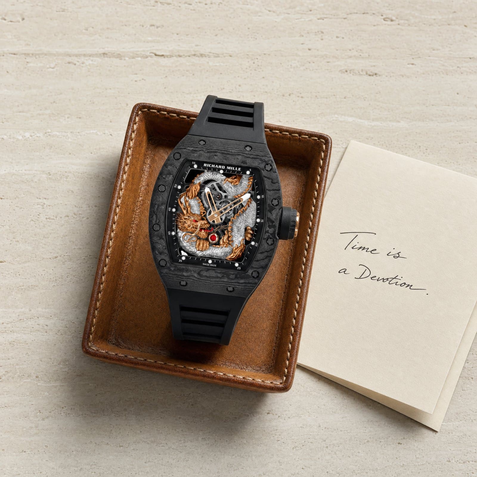 A Richard Mille presented on the concierge tray