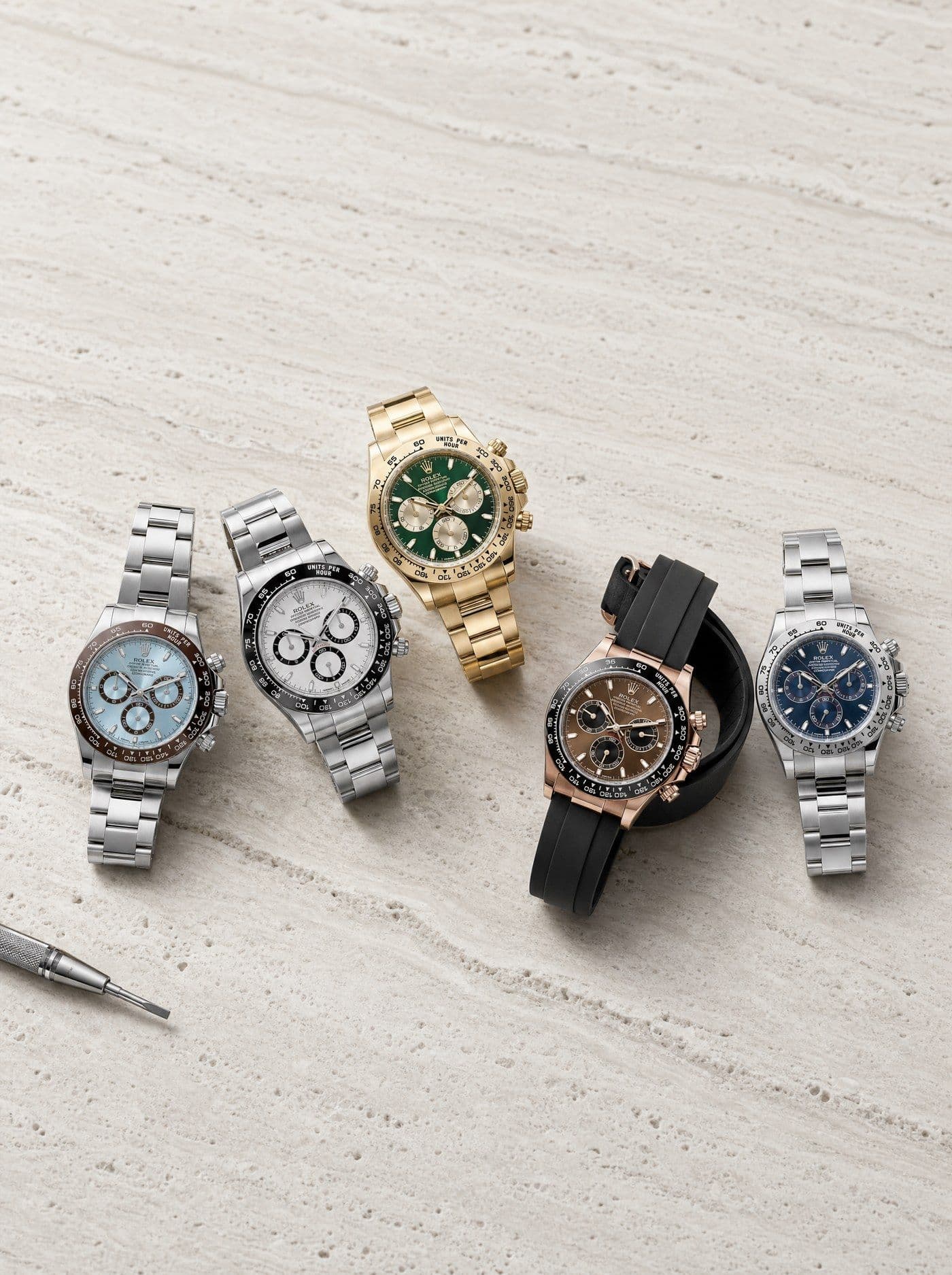 A timepiece presented on the concierge tray