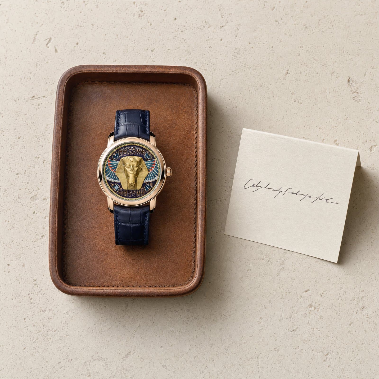 Vacheron Constantin Métiers d'Art references together on travertine
