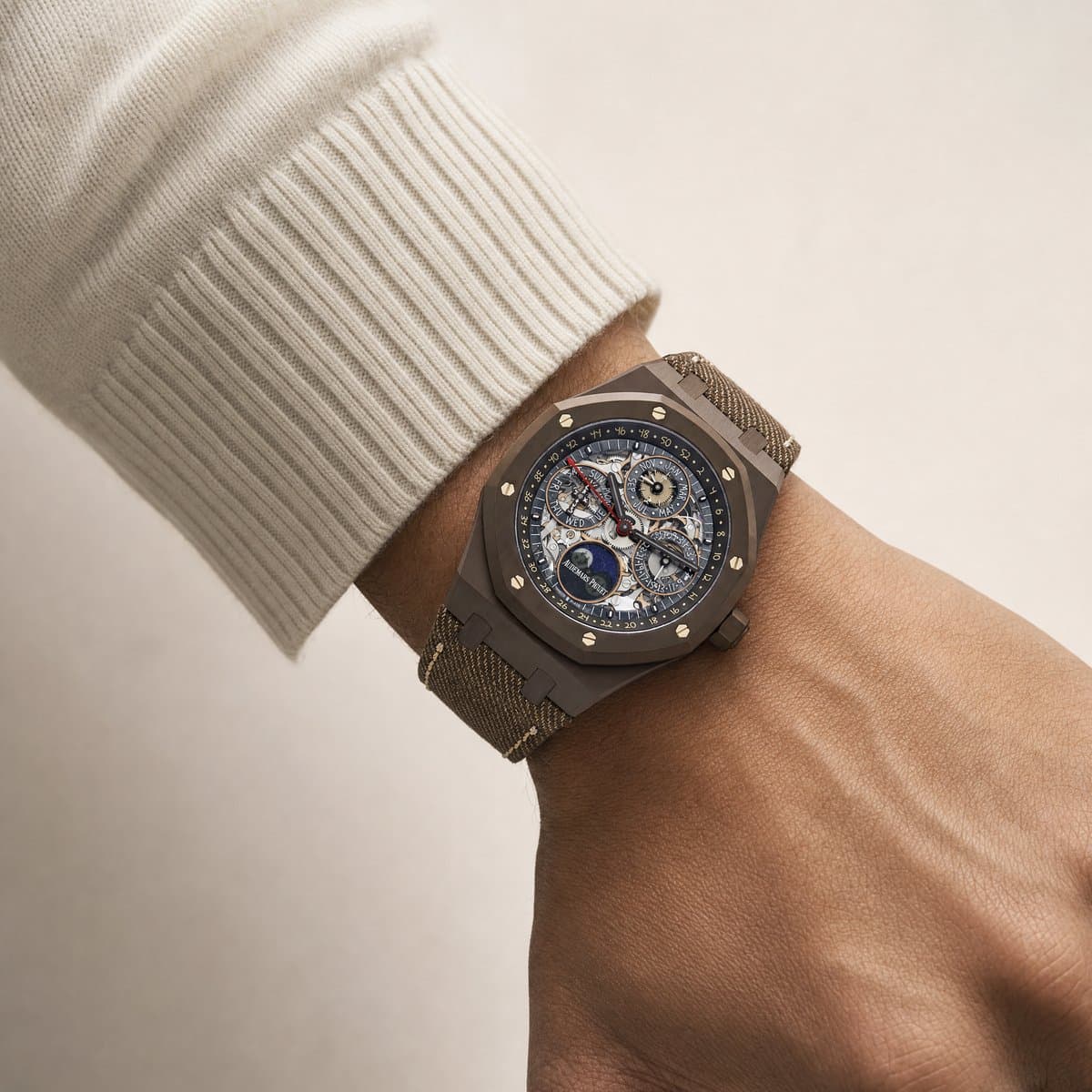 Audemars Piguet Royal Oak 26585CM.OO.D301VE.01 Travis Scott 'Cactus Jack' Perpetual Calendar Limited Edition of 200 (2024) — worn