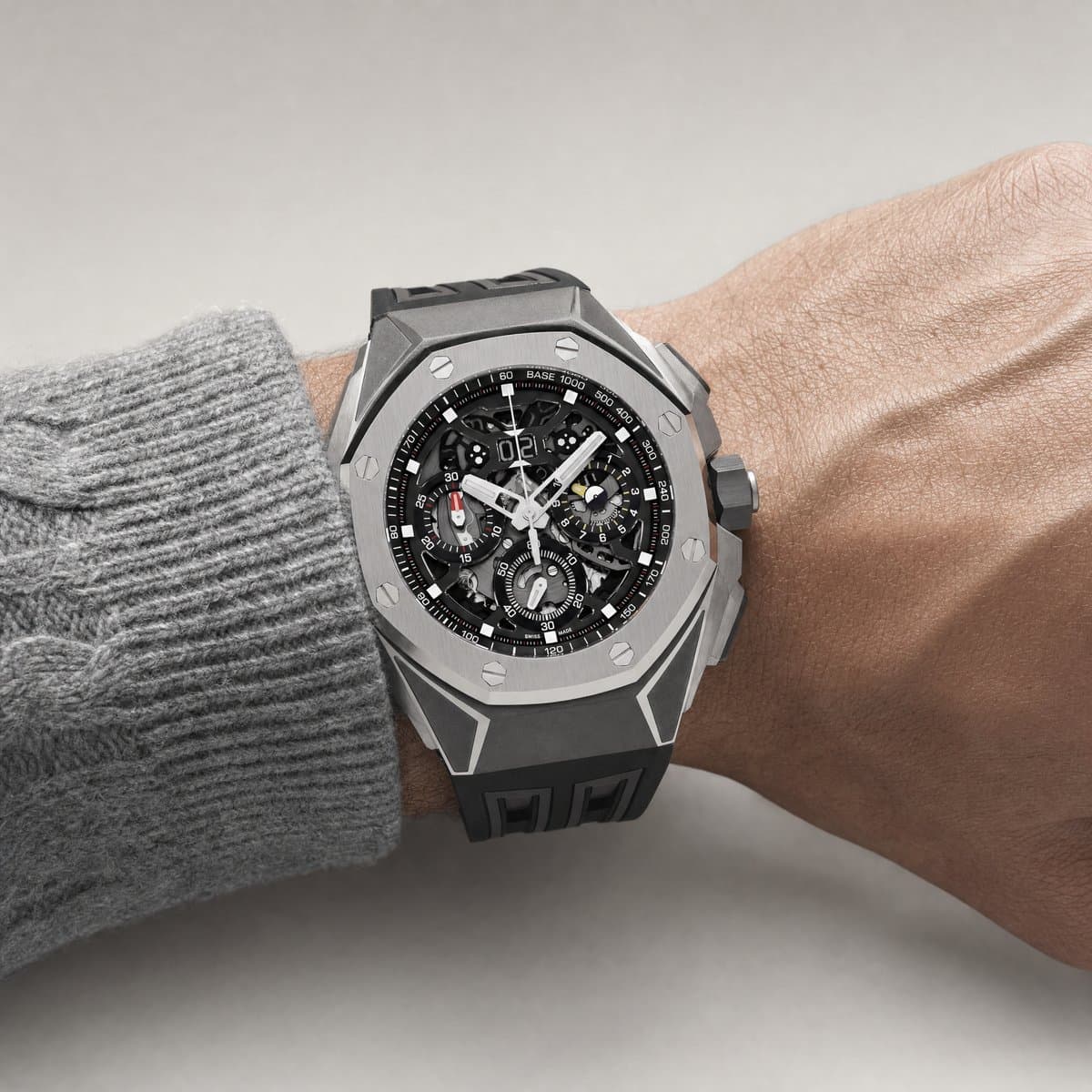 Audemars Piguet Royal Oak Concept 26650TI.OO.D013CA.01 Split Second Chronograph GMT Large Date Titanium — worn